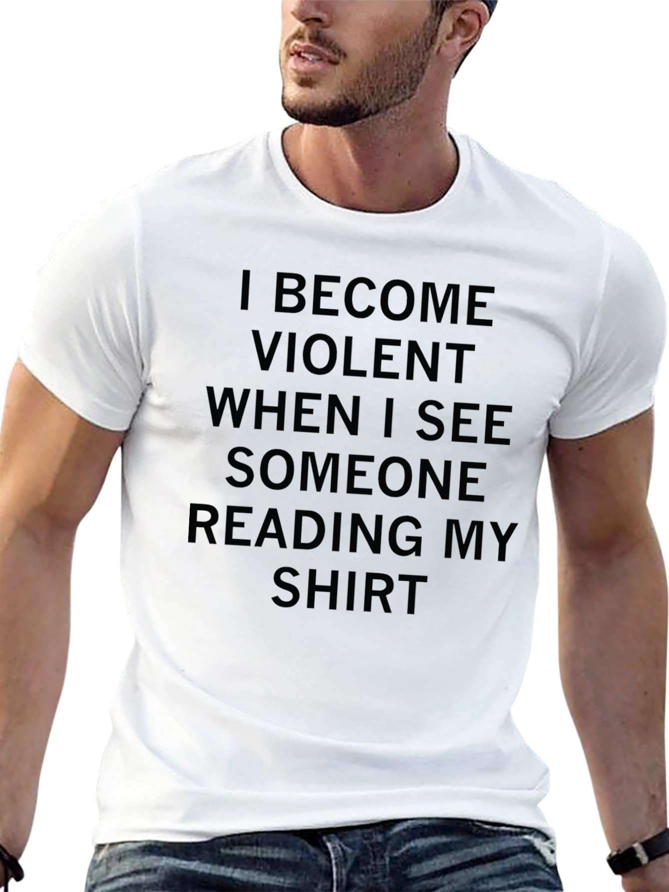 I Become Violent T-Shirt - Funny Novelty Tee