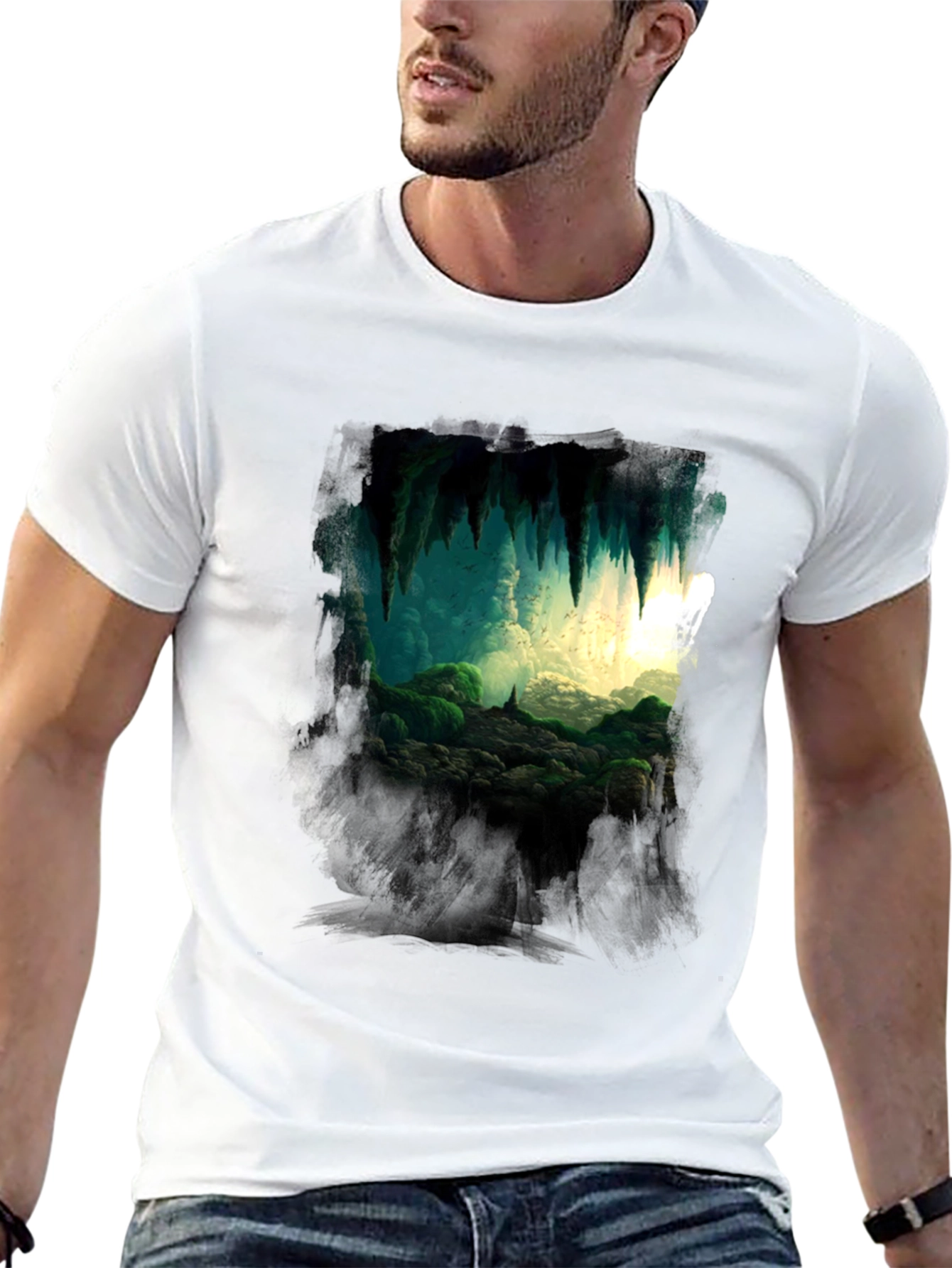 Cave Entrance Graphic Tee - Nature Scene
