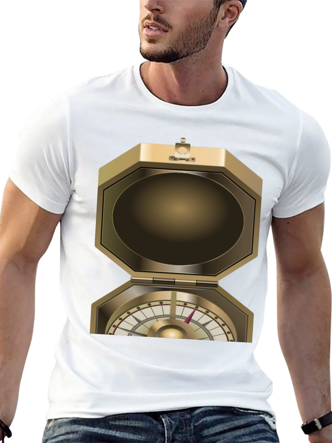 Novelty Compass Graphic T-Shirt