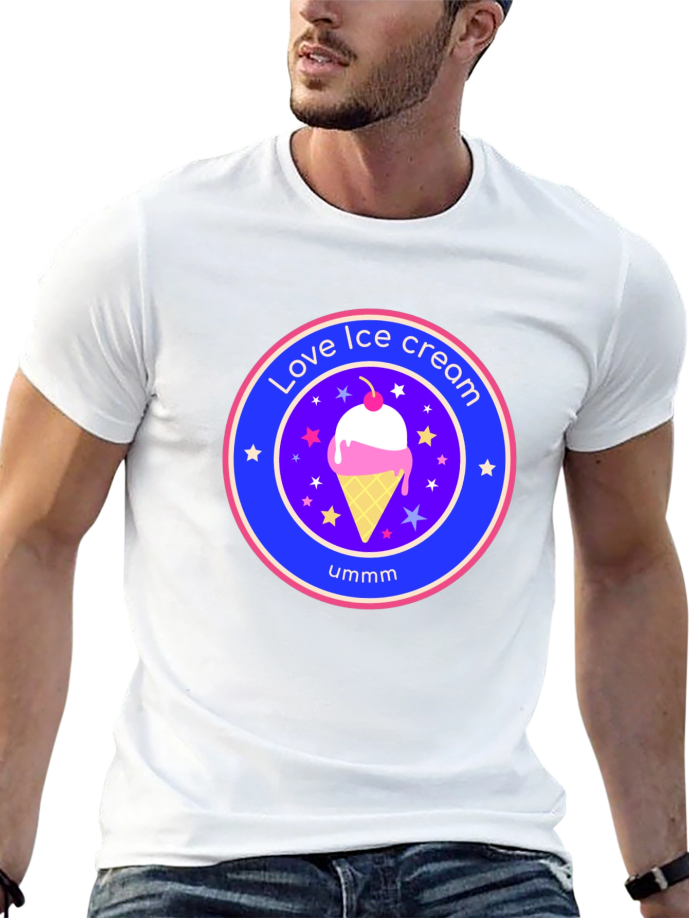 Love Ice Cream Graphic Tee - Novelty T-Shirt