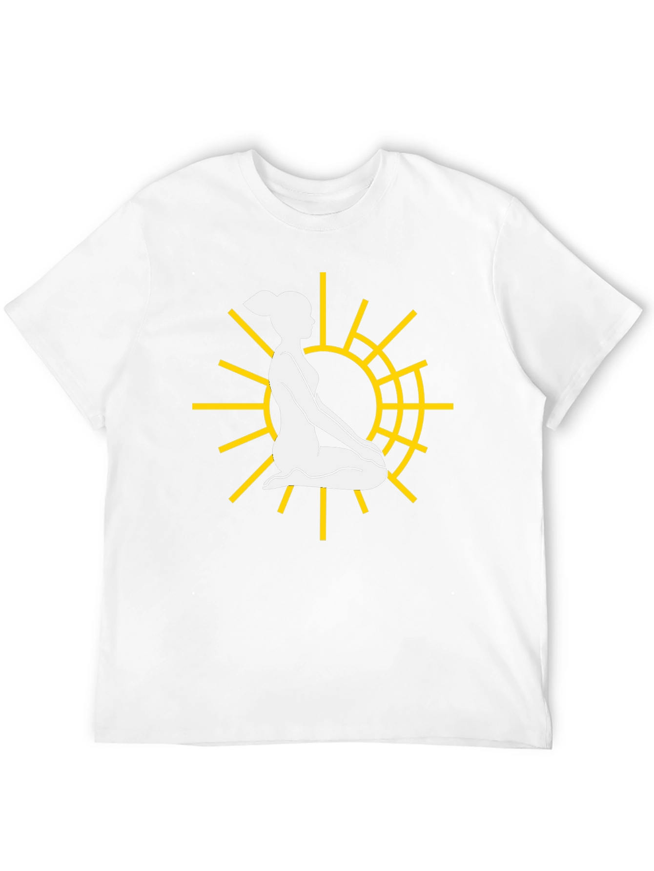 Yoga Sun Graphic Tee - Black Casual T-Shirt