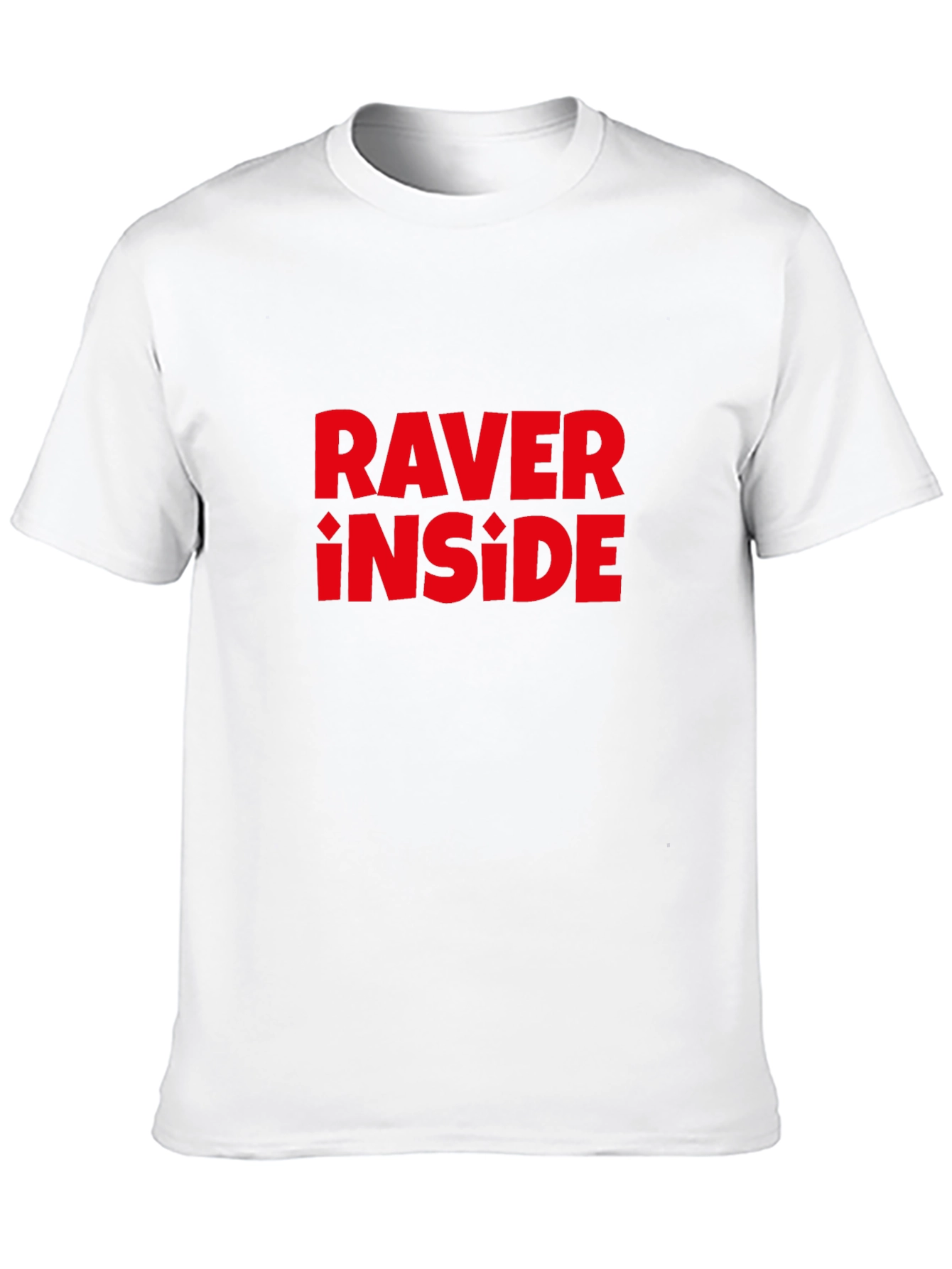 Raver Inside Graphic T-Shirt - Bold Red Design