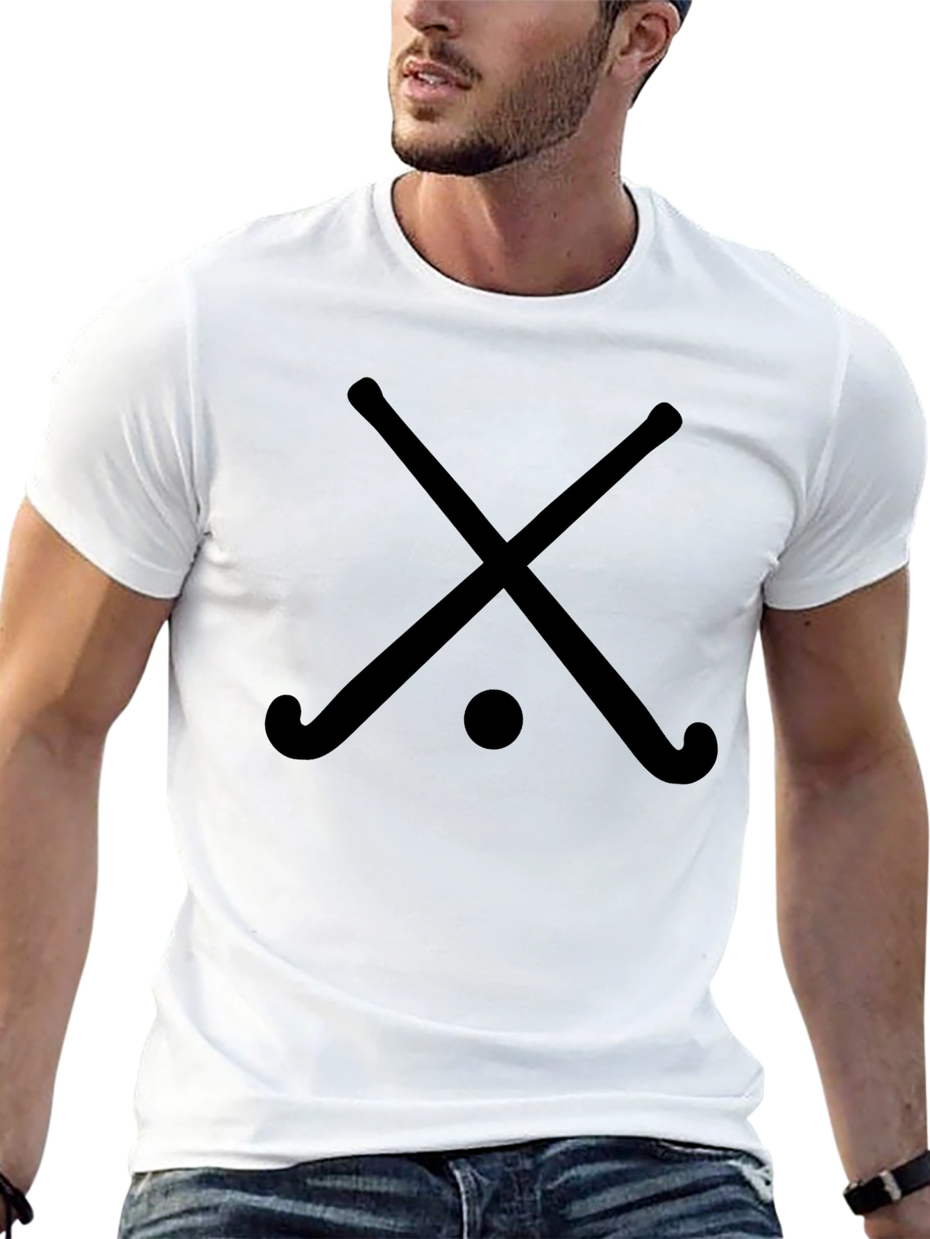 Hockey Sticks Graphic T-Shirt - Sporty Casual Wear