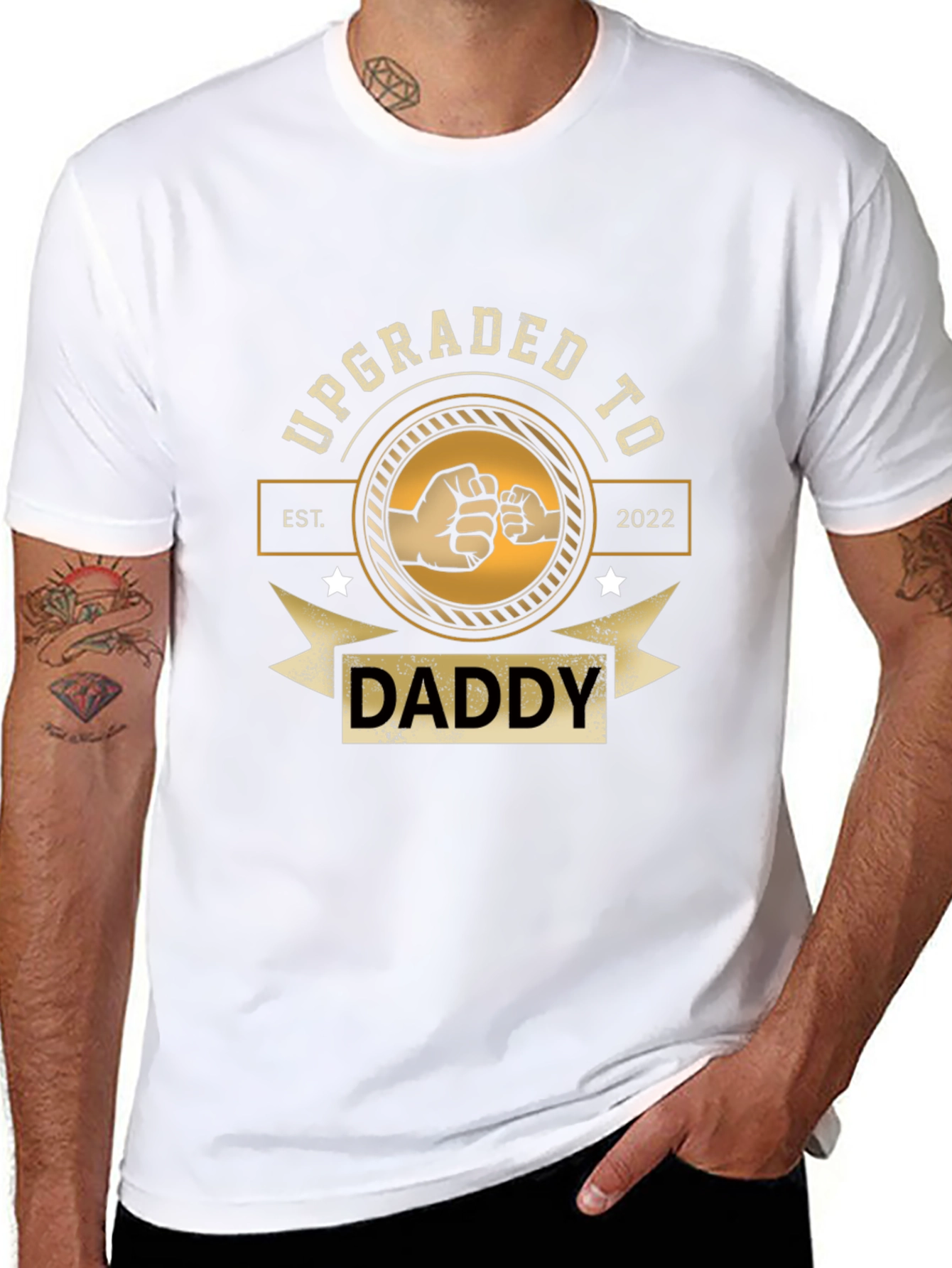 Upgraded to Daddy Black Graphic Tee