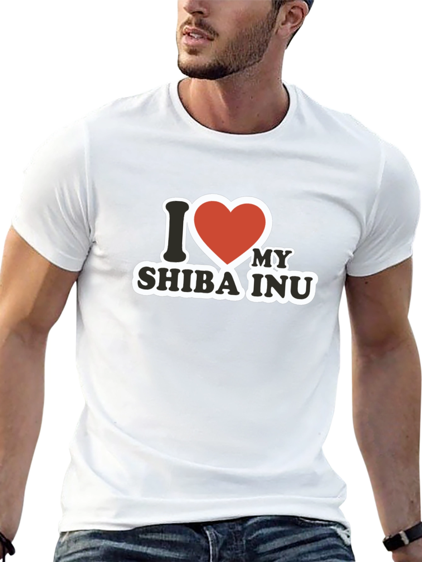 I Heart My Shiba Inu Black T-Shirt