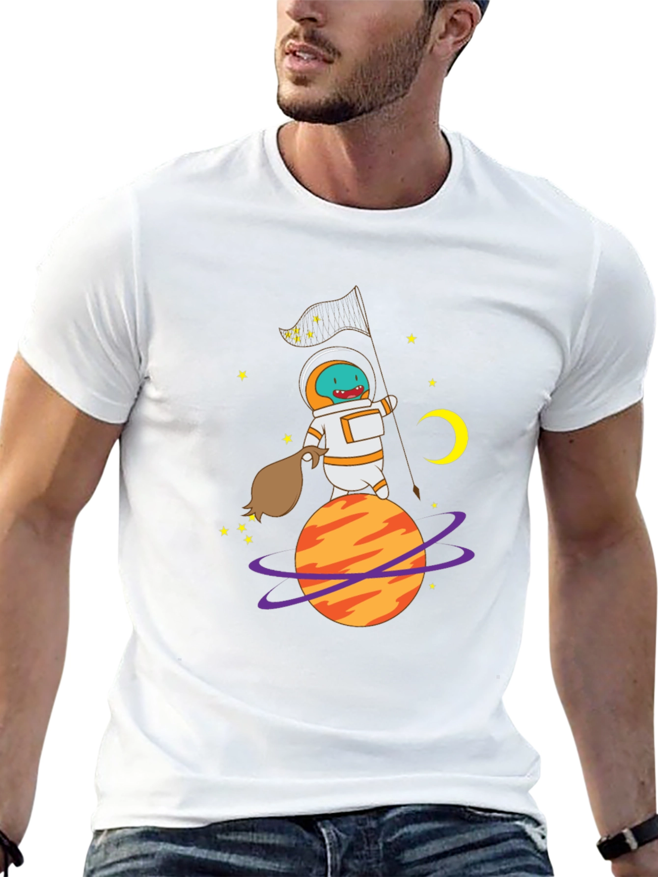 Astronaut Squirtle Graphic T-Shirt