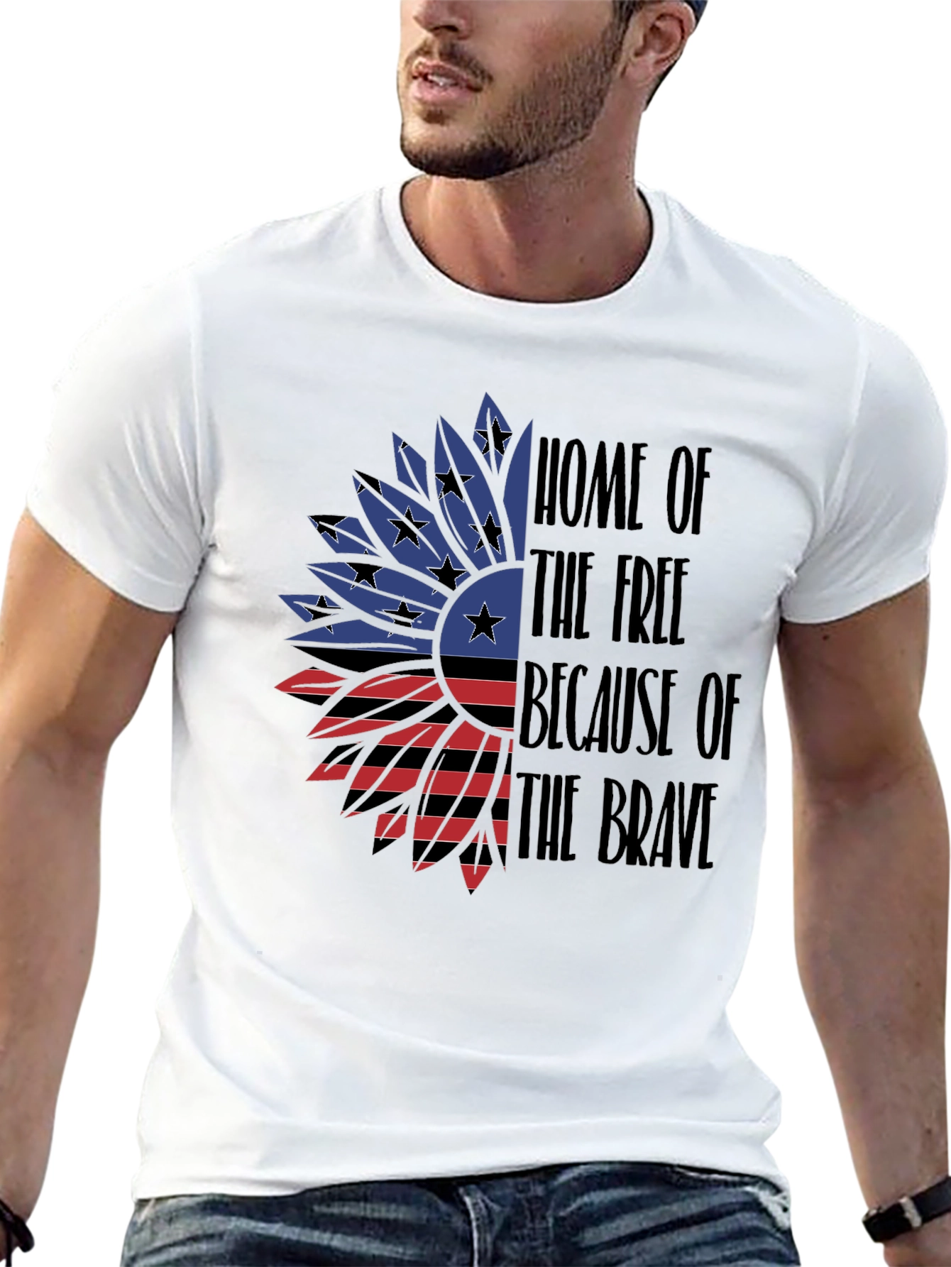 Patriotic Sunflower T-Shirt - Home of the Free
