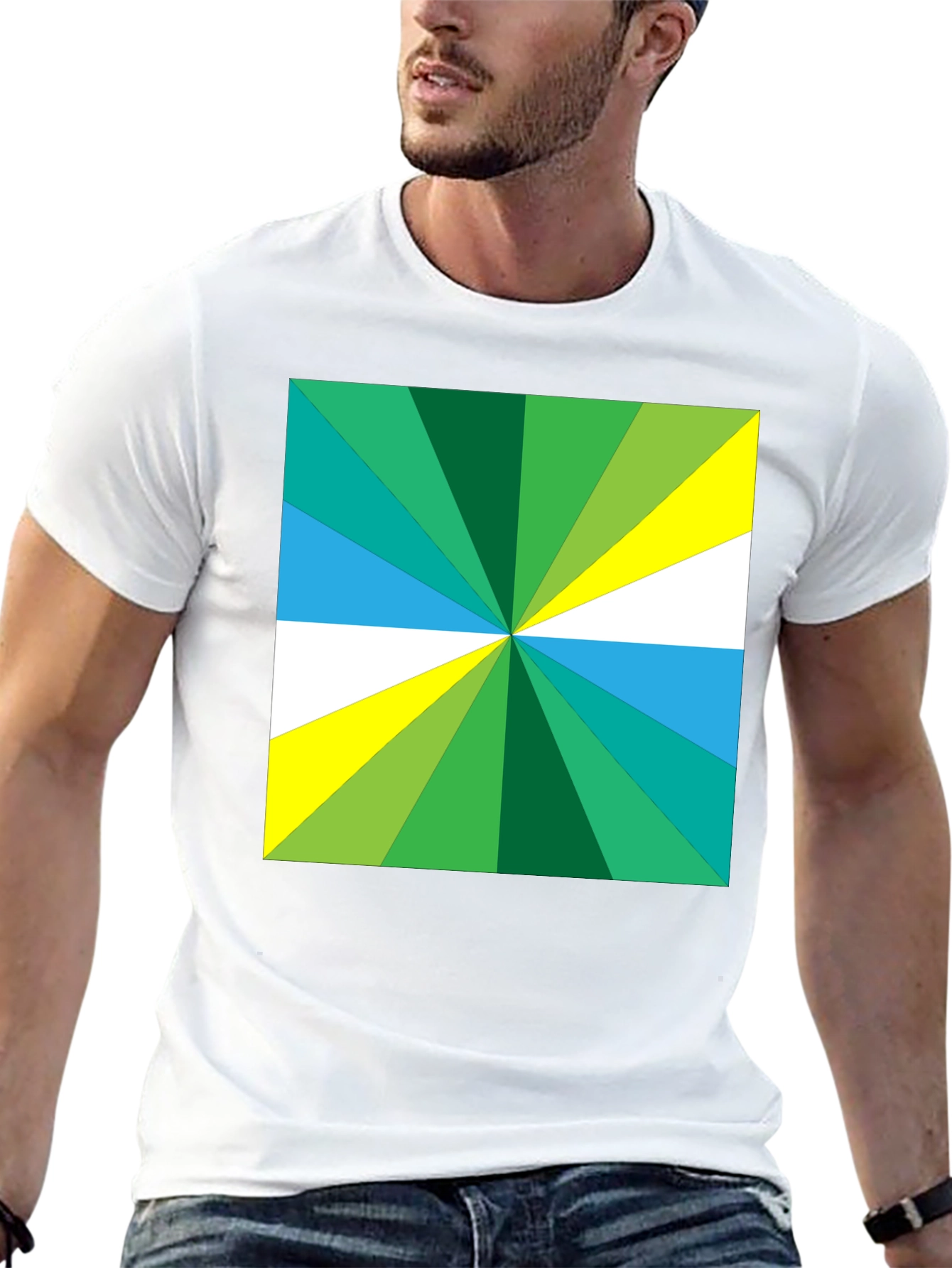 Geometric Burst Tee - Bold Graphic Print