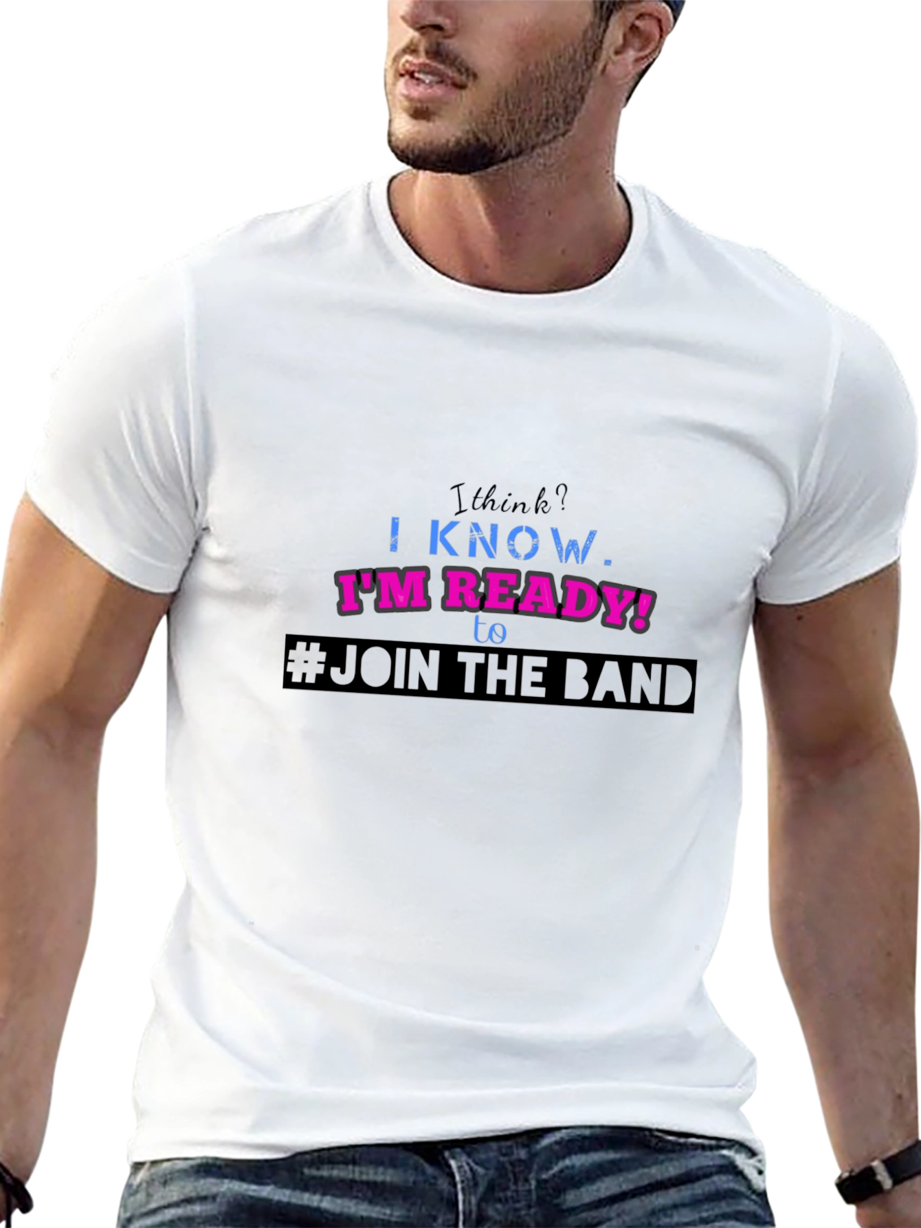 Join the Band Graphic Tee - Black Cotton T-Shirt