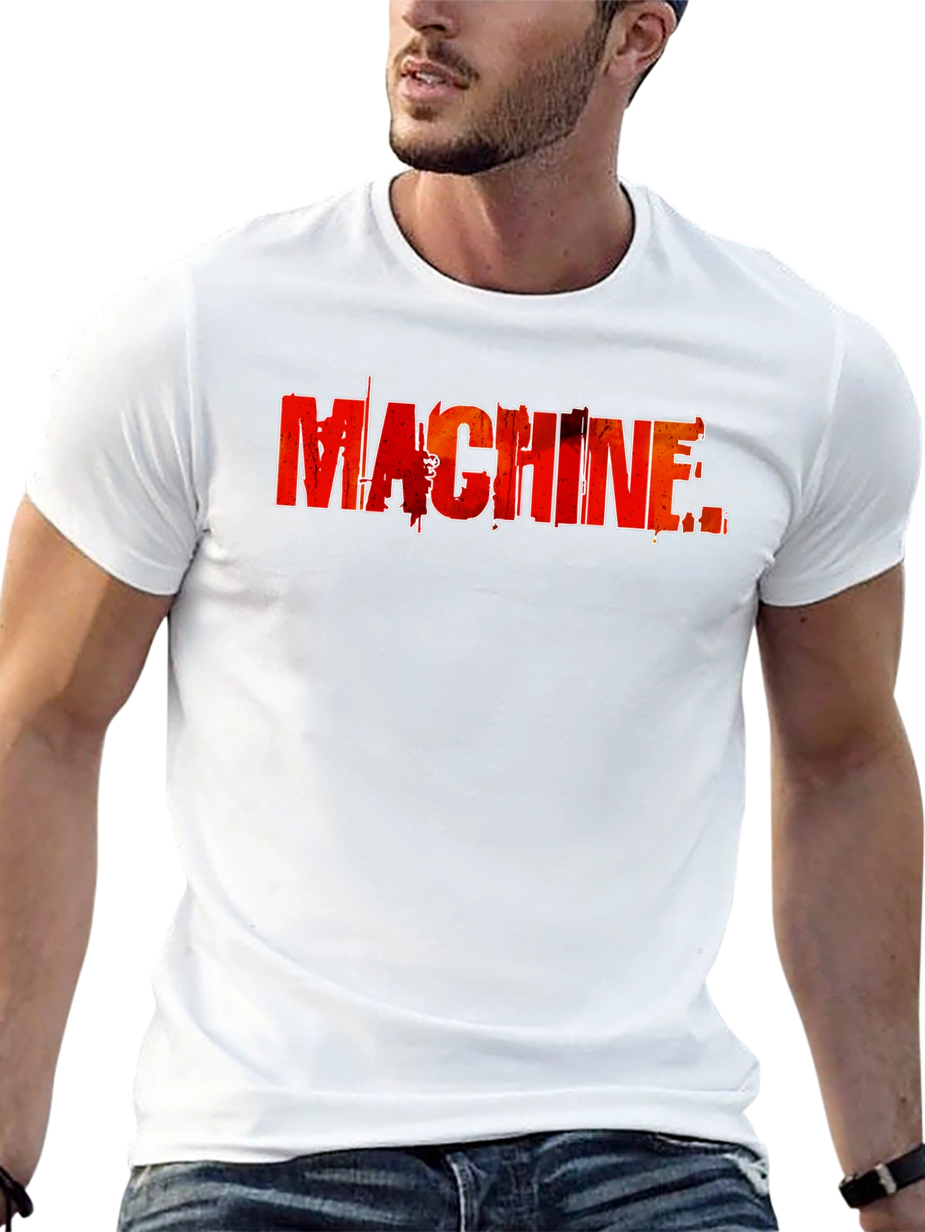 Machine Graphic Print Black T-Shirt