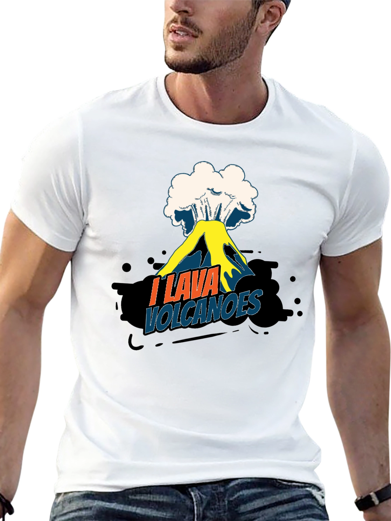 I Lava Volcanoes Funny Graphic Tee Shirt