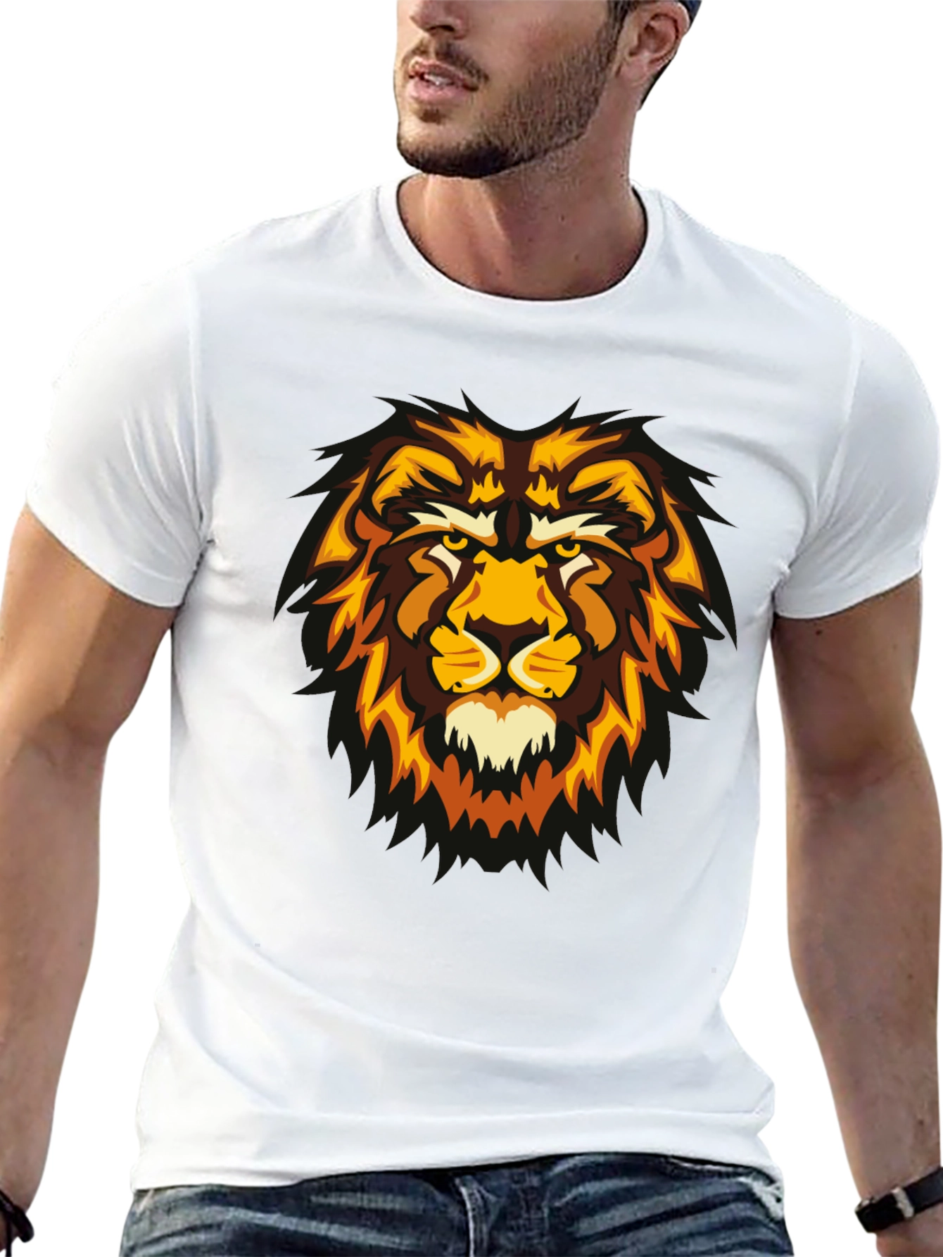 Lion Graphic Print T-Shirt