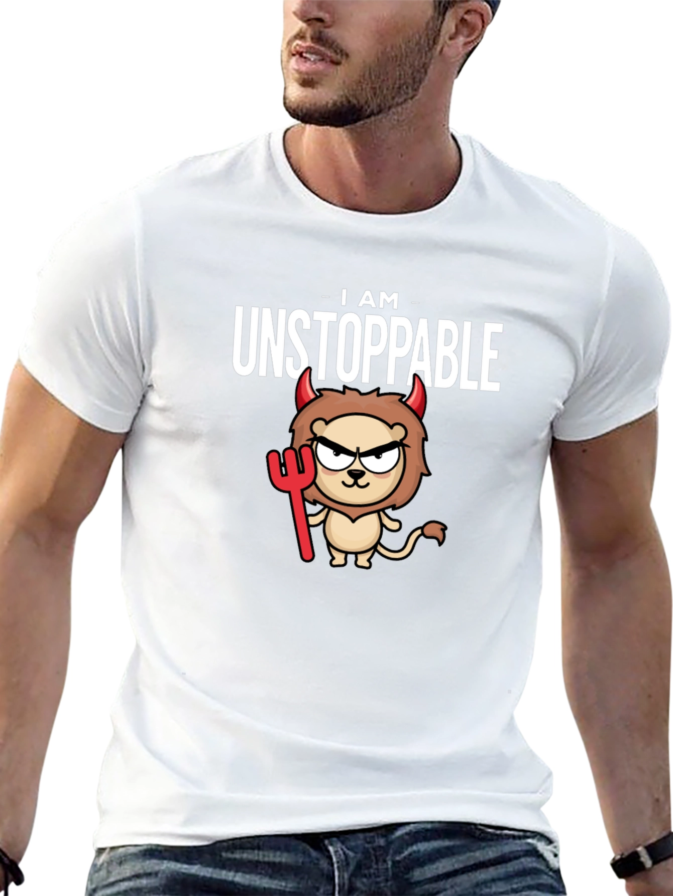 Unstoppable Devil Lion Graphic T-Shirt
