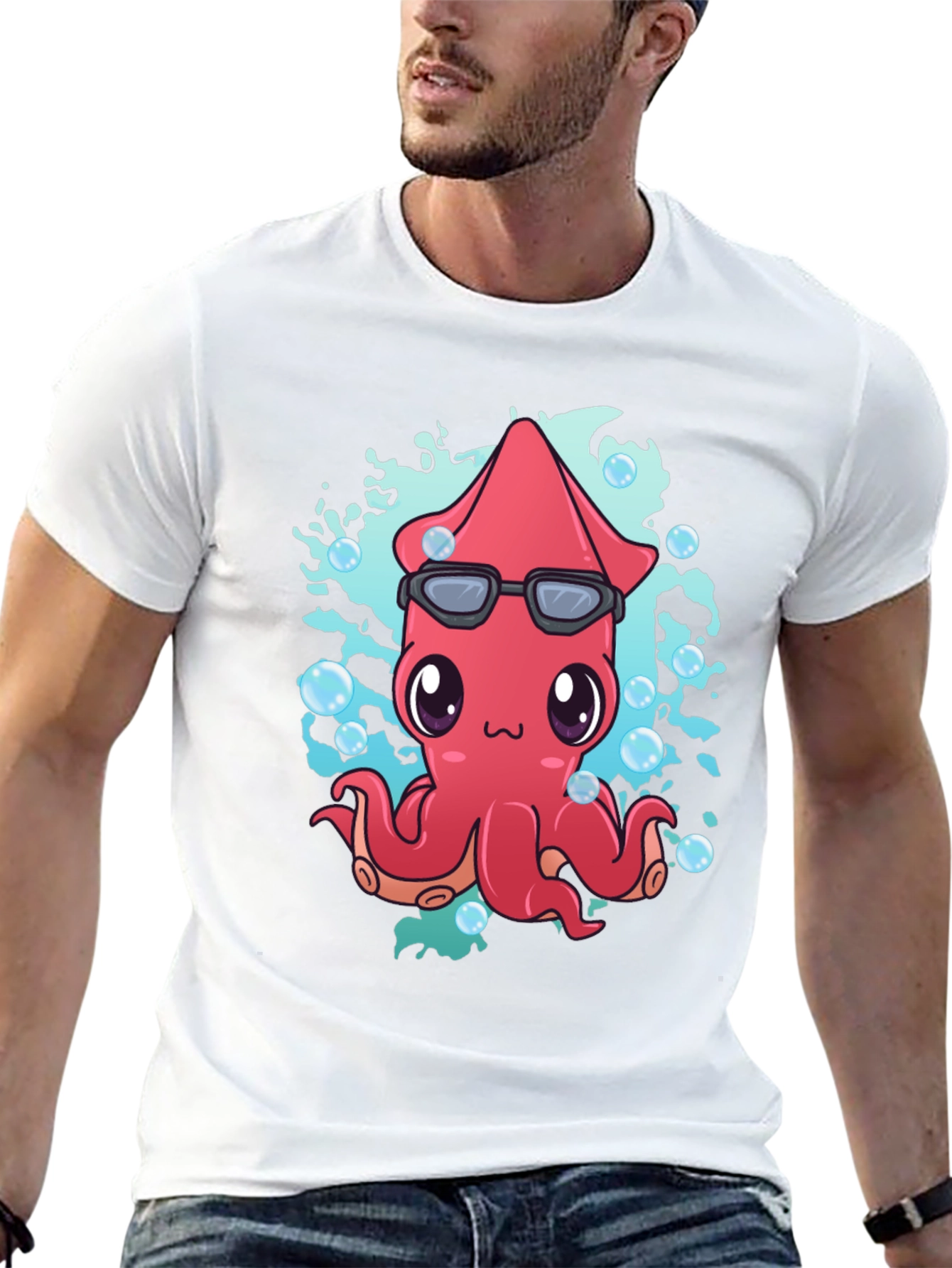 Cool Squid Graphic T-Shirt