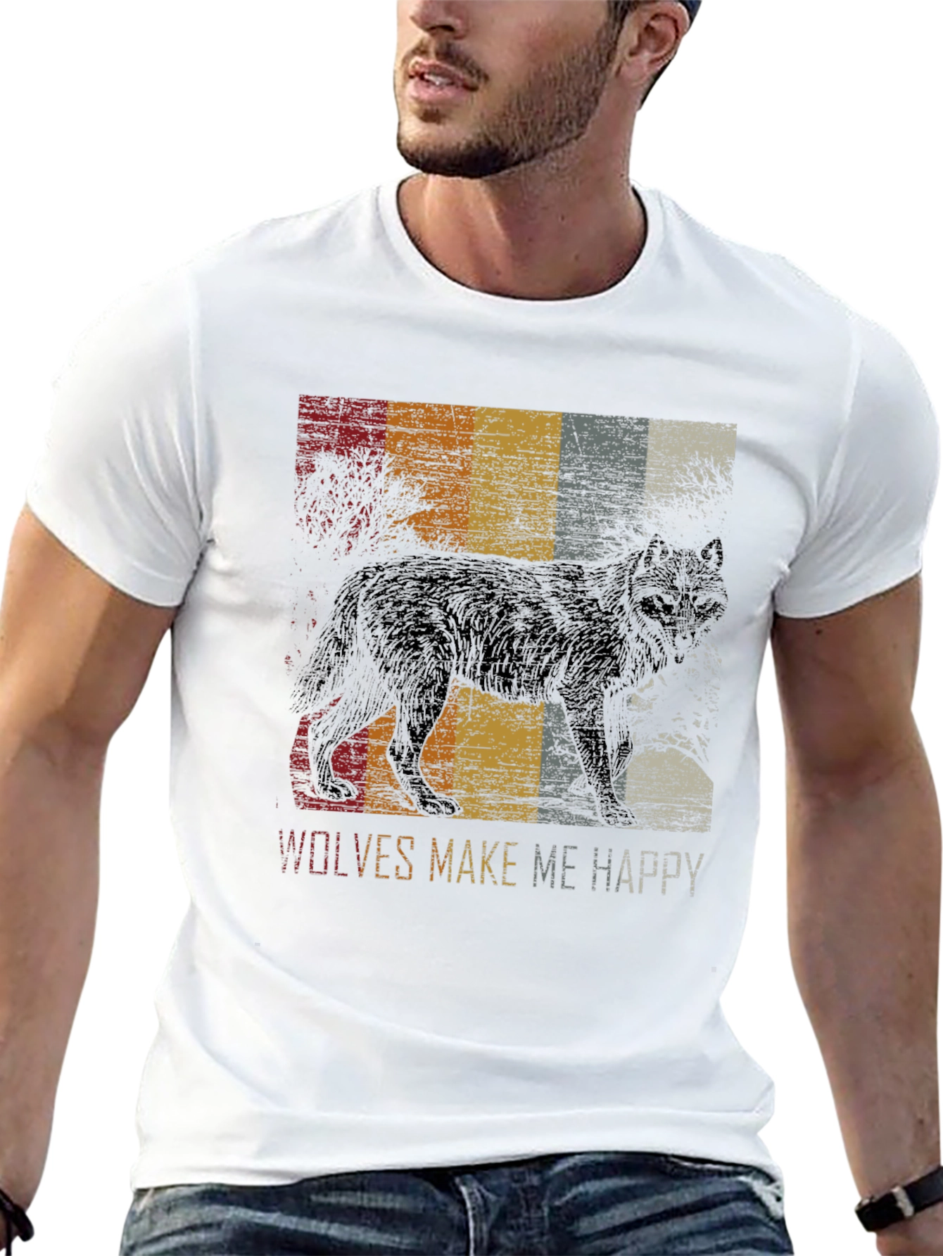 Wolves Make Me Happy Graphic Tee