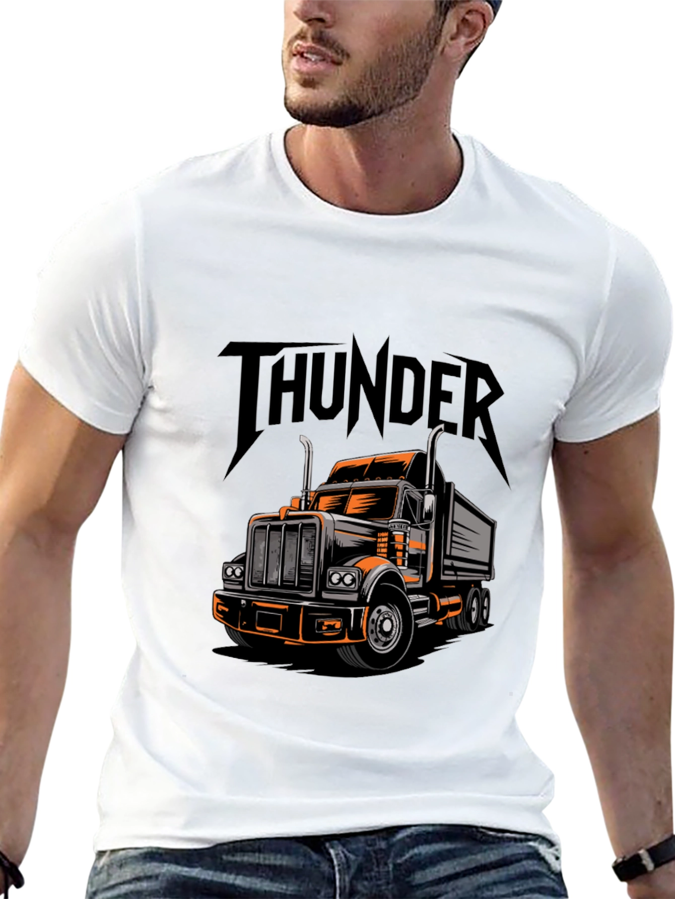 Thunder Truck Graphic T-Shirt - Black