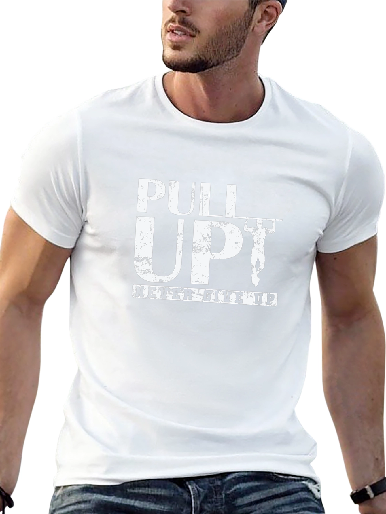 Pull Up Never Give Up Black T-Shirt