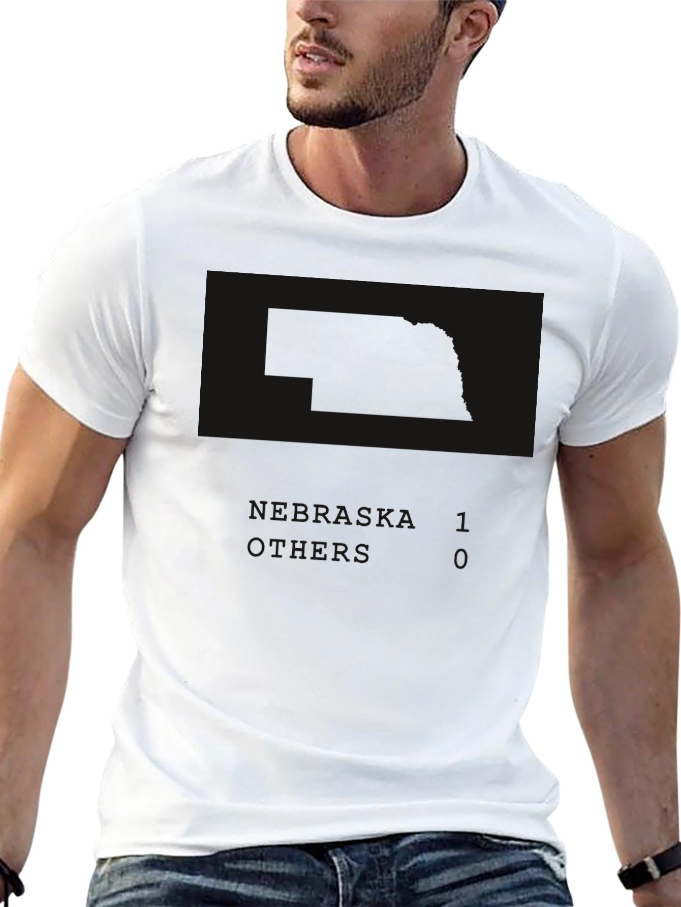 Mens Black Short Sleeve Casual Tee