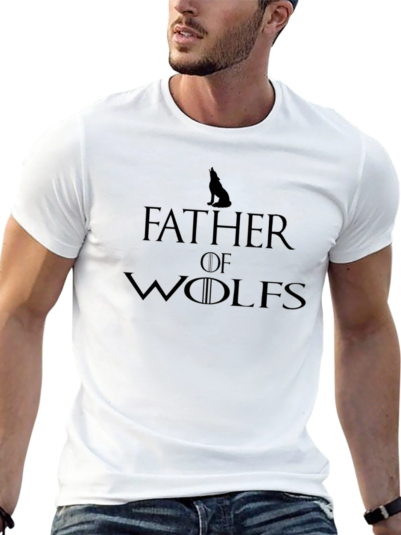 Father of Wolves Graphic Tee - Black