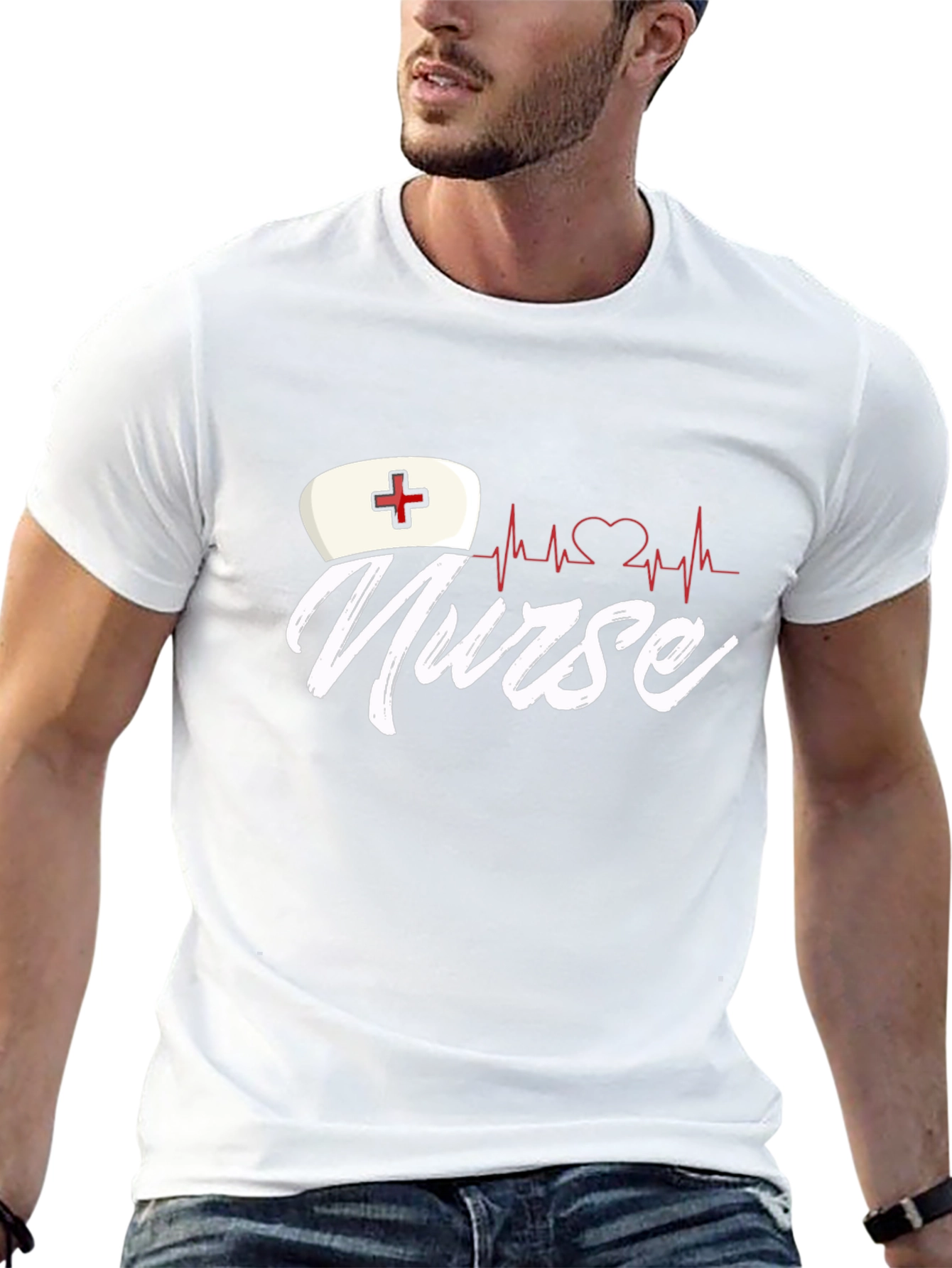 Nurse Heartbeat Graphic T-Shirt