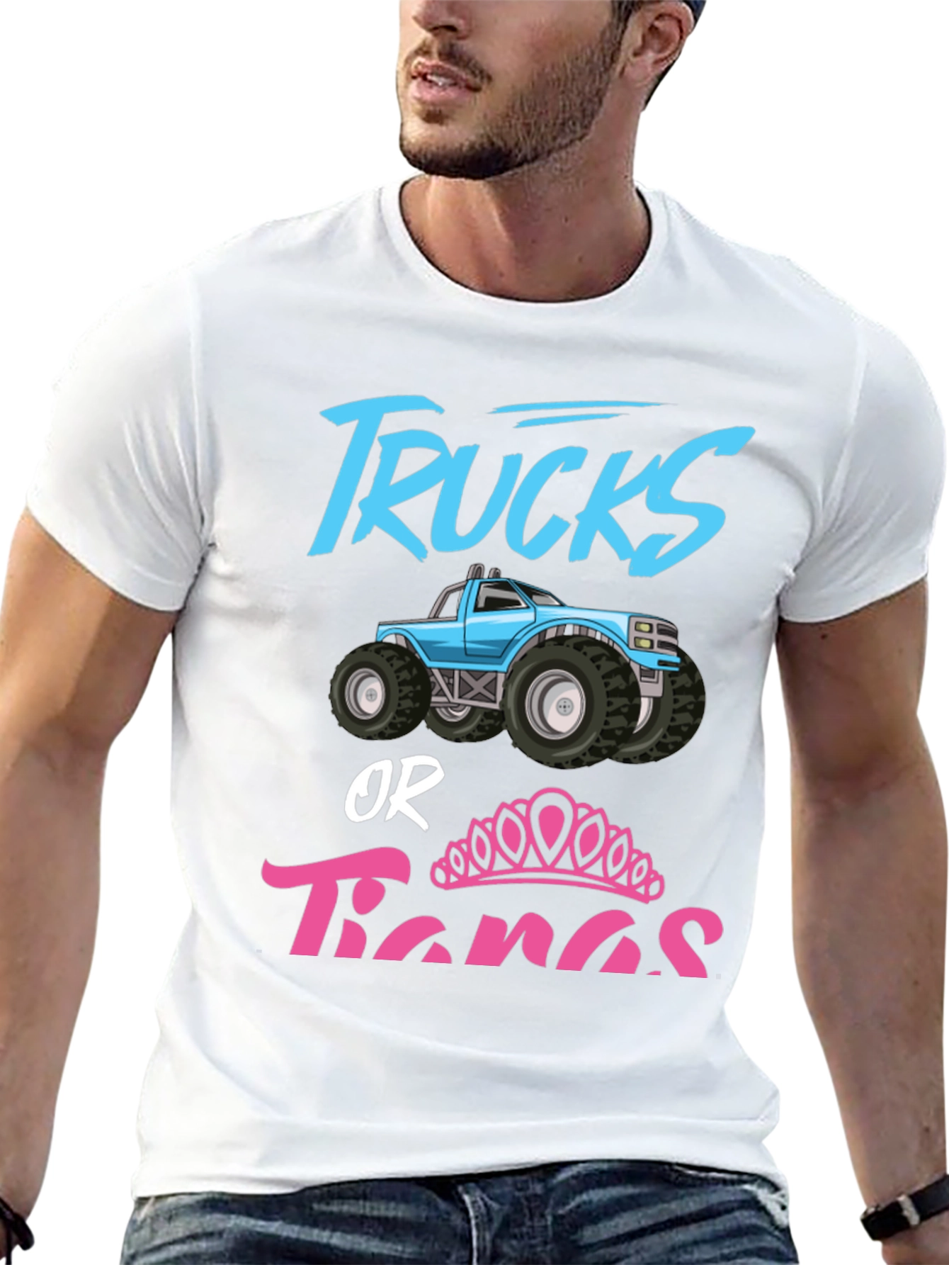 Trucks or Tiaras Gender Reveal Shirt