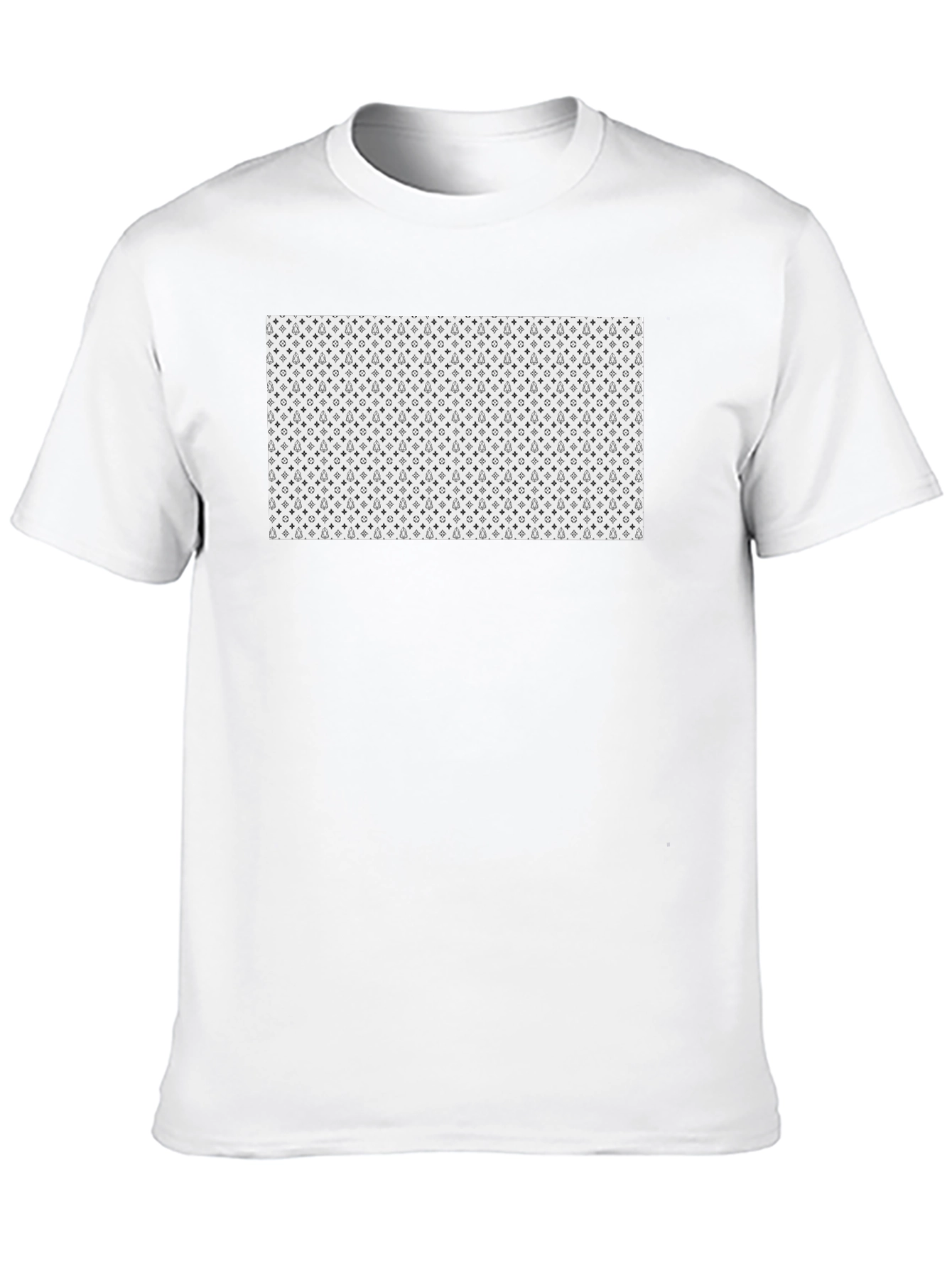 Patterned Graphic Black T-Shirt