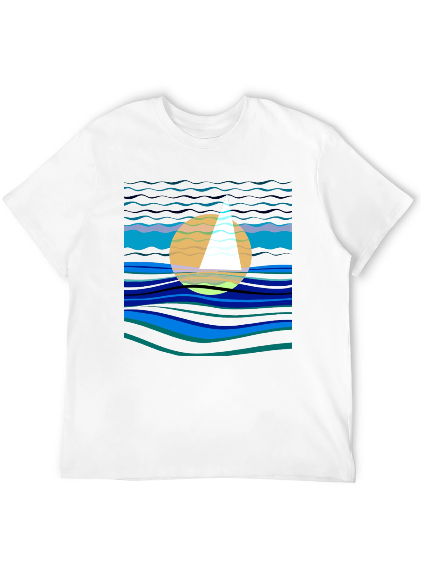 Abstract Sailboat Graphic Tee
