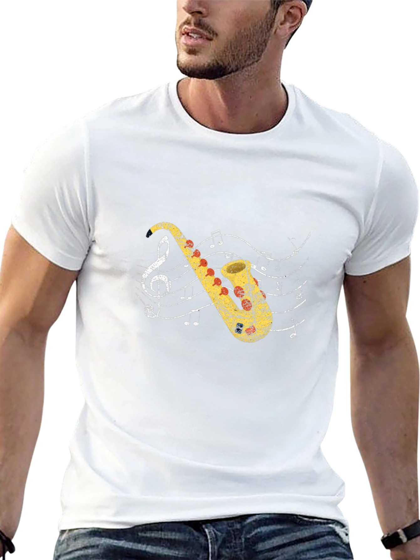 Saxophone Music Graphic Tee