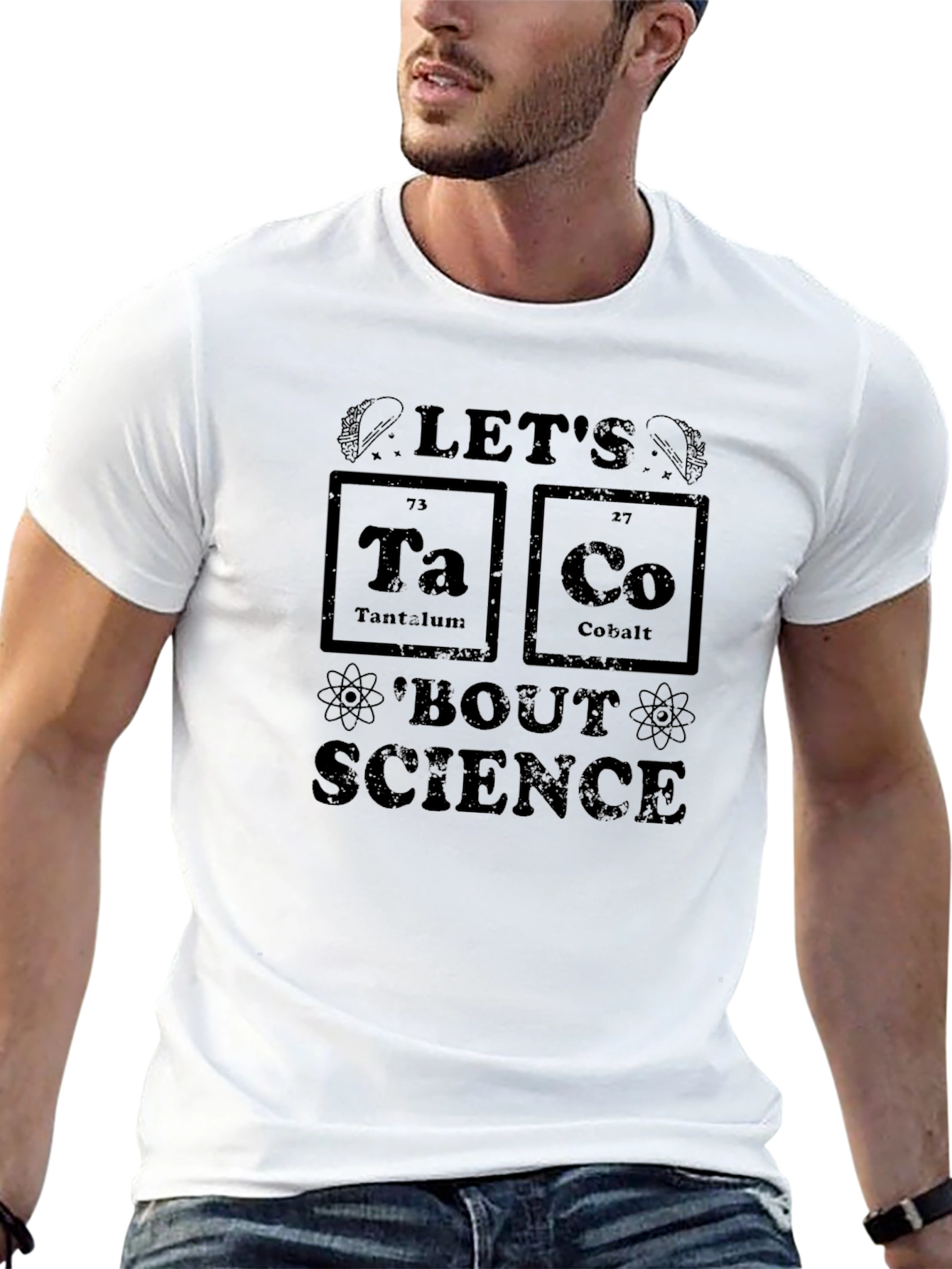 Lets Taco Bout Science Mens Black T-Shirt