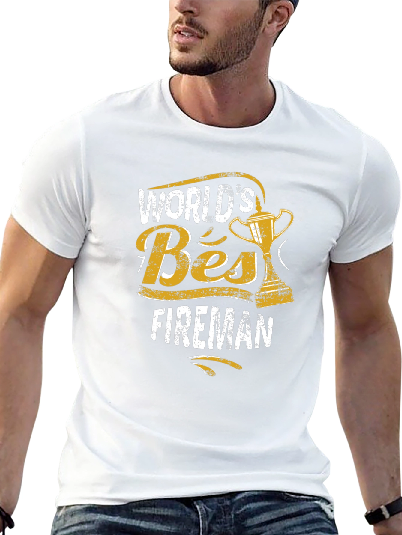 Worlds Best Fireman Graphic T-Shirt