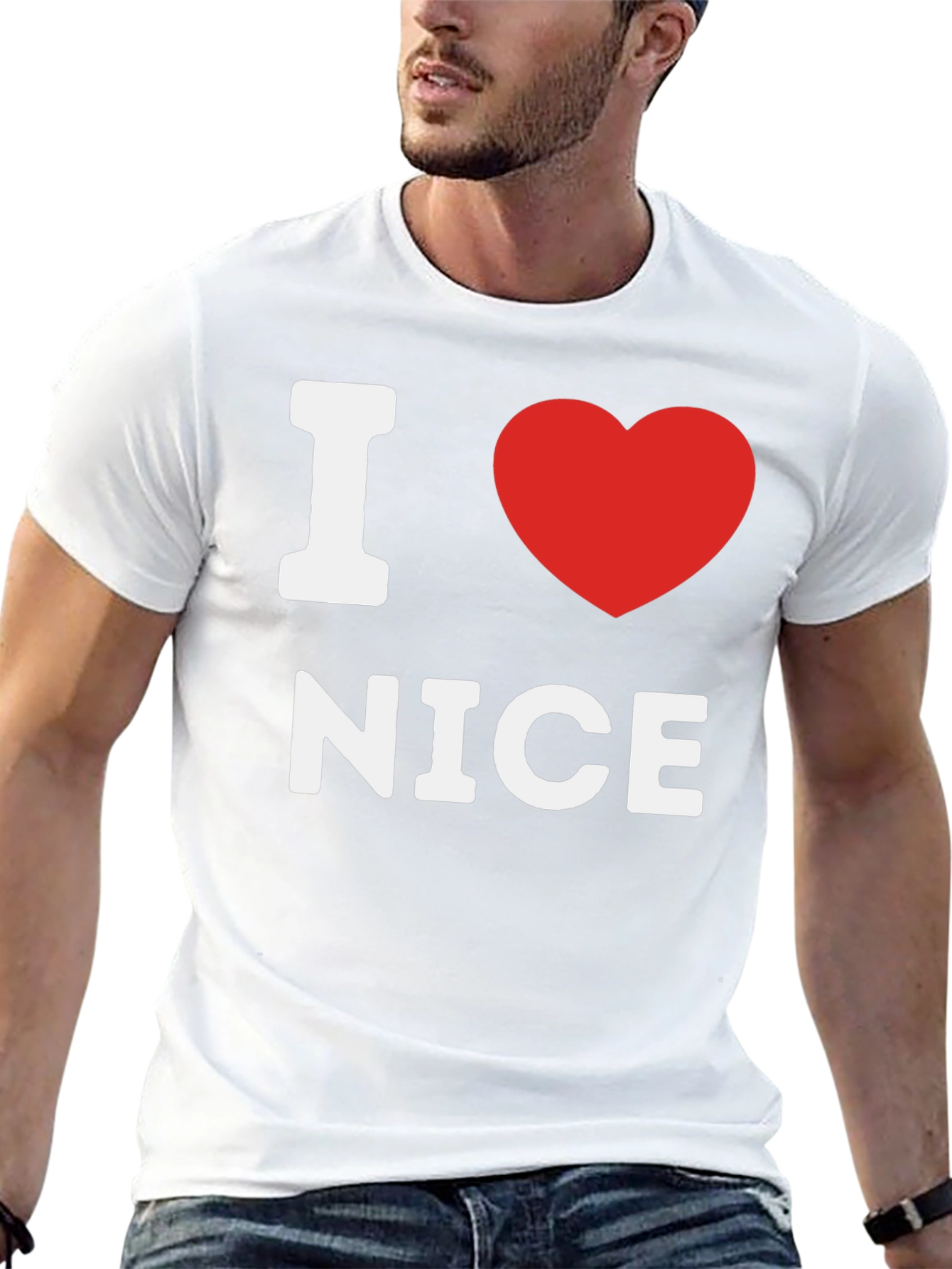I Heart Nice Black T-Shirt - Express Your Love!