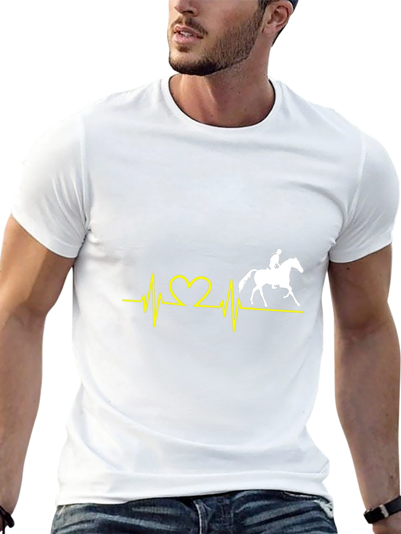 Horse Heartbeat T-Shirt - Equestrian Lover Tee