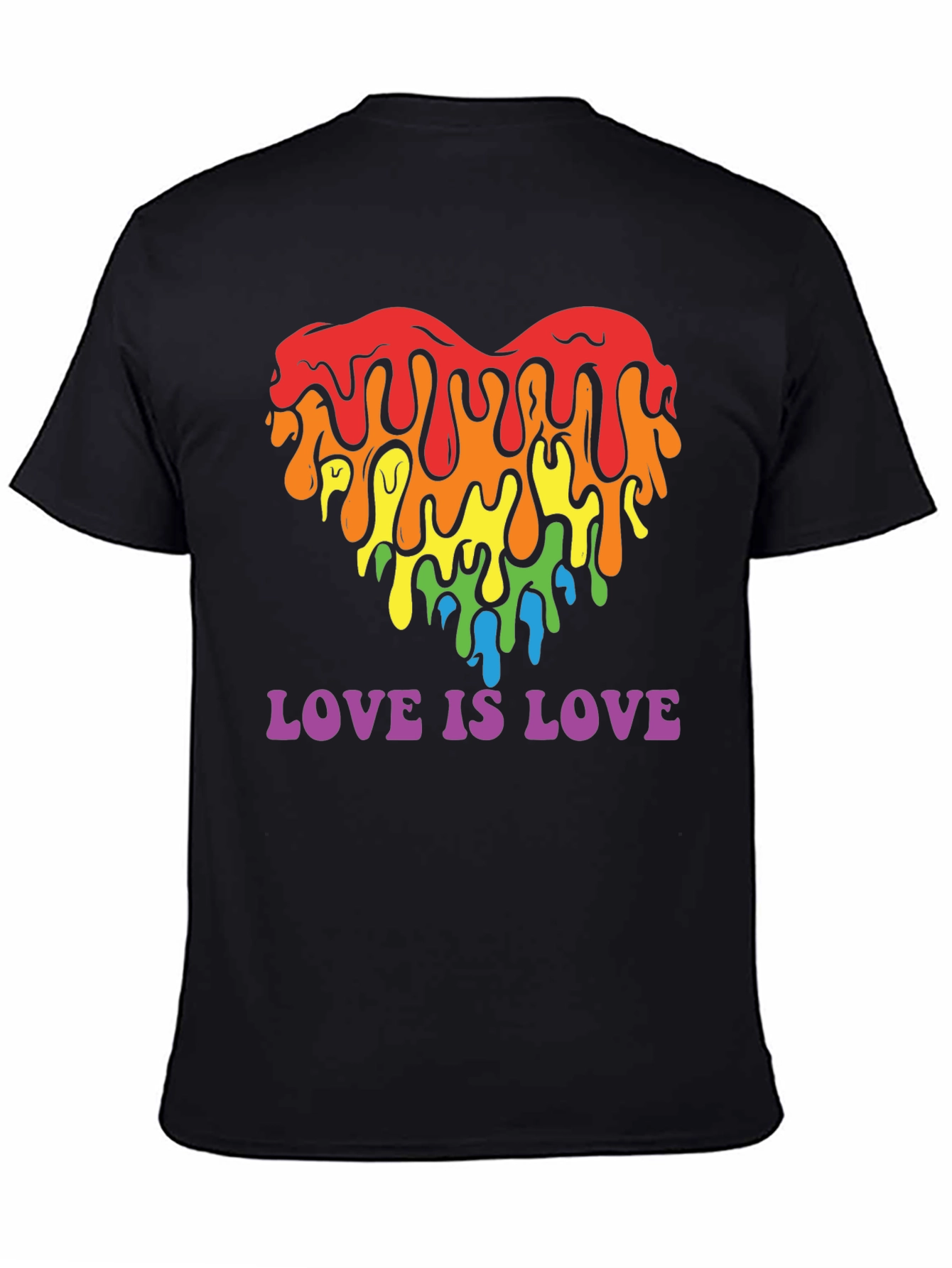 Love is Love Rainbow Heart Graphic Tee