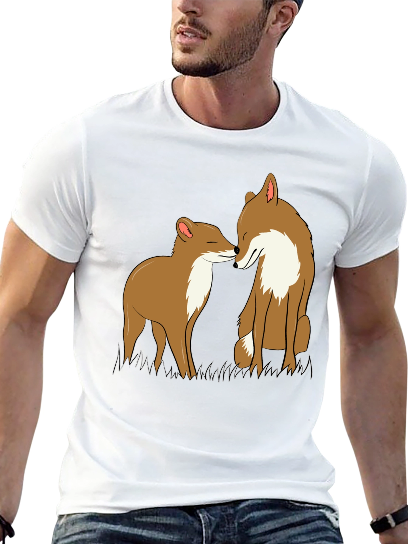 Fox Love Graphic Tee - Black Crew Neck