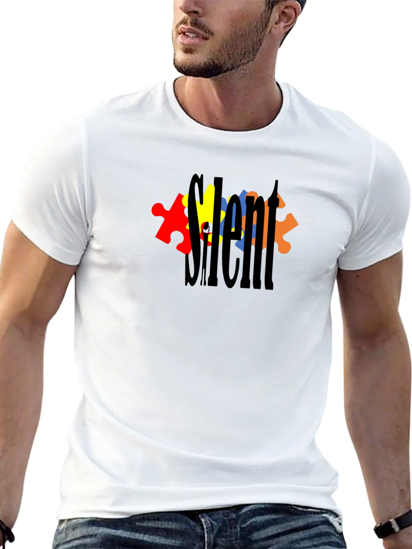 Silent Autism Awareness T-Shirt - Black