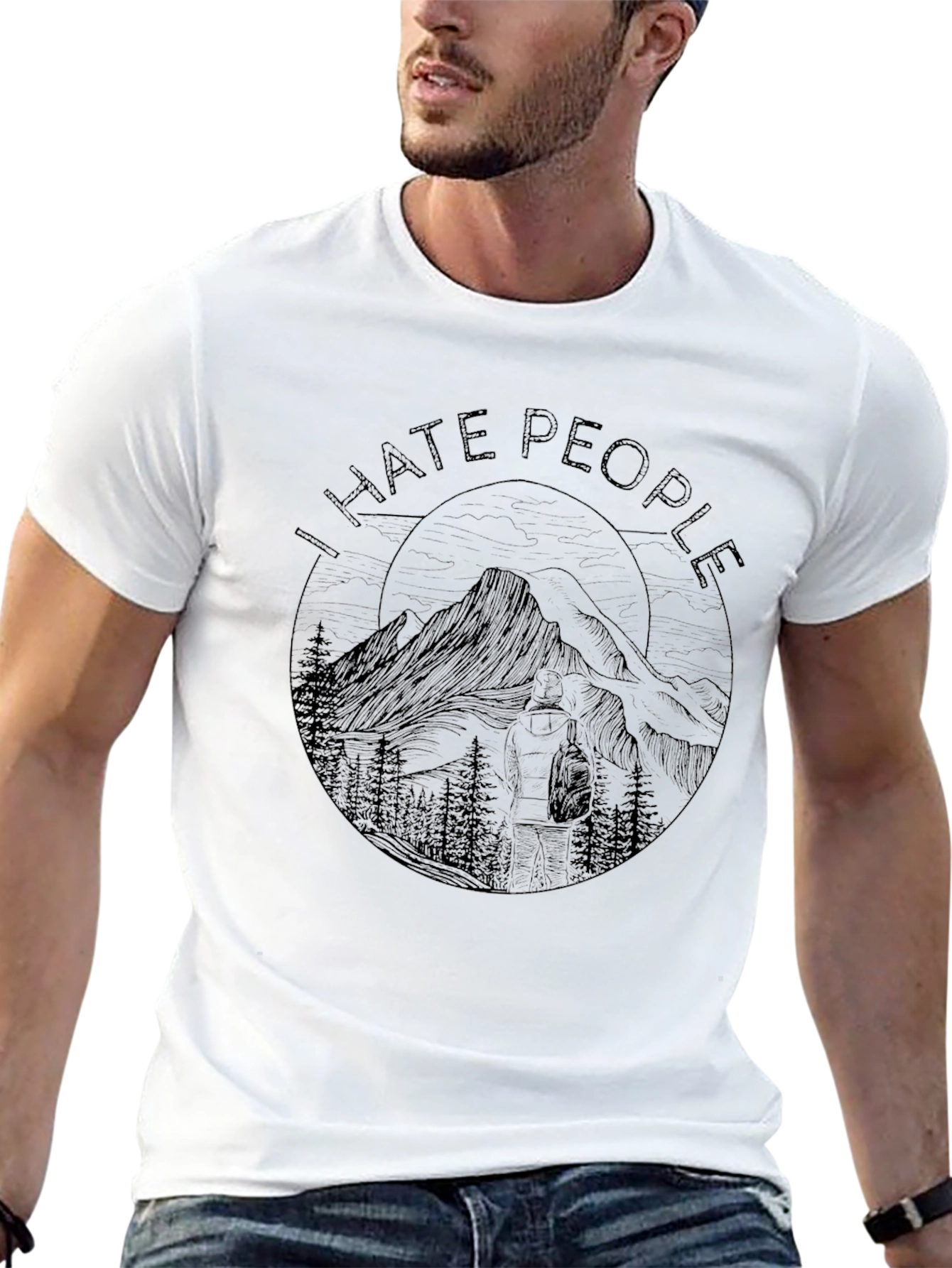 I Hate People Mountain Graphic Tee
