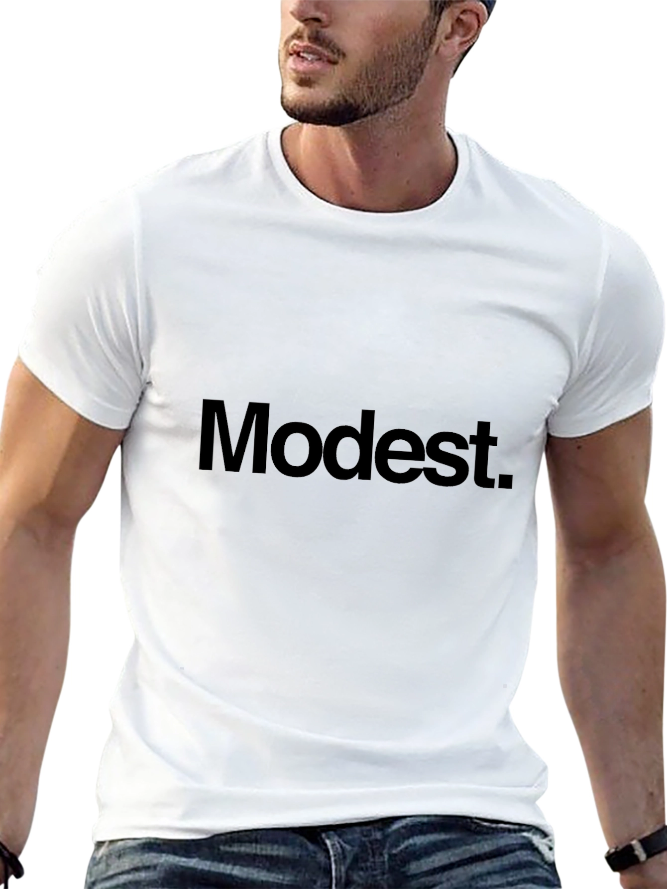 Modest. Black Graphic Tee