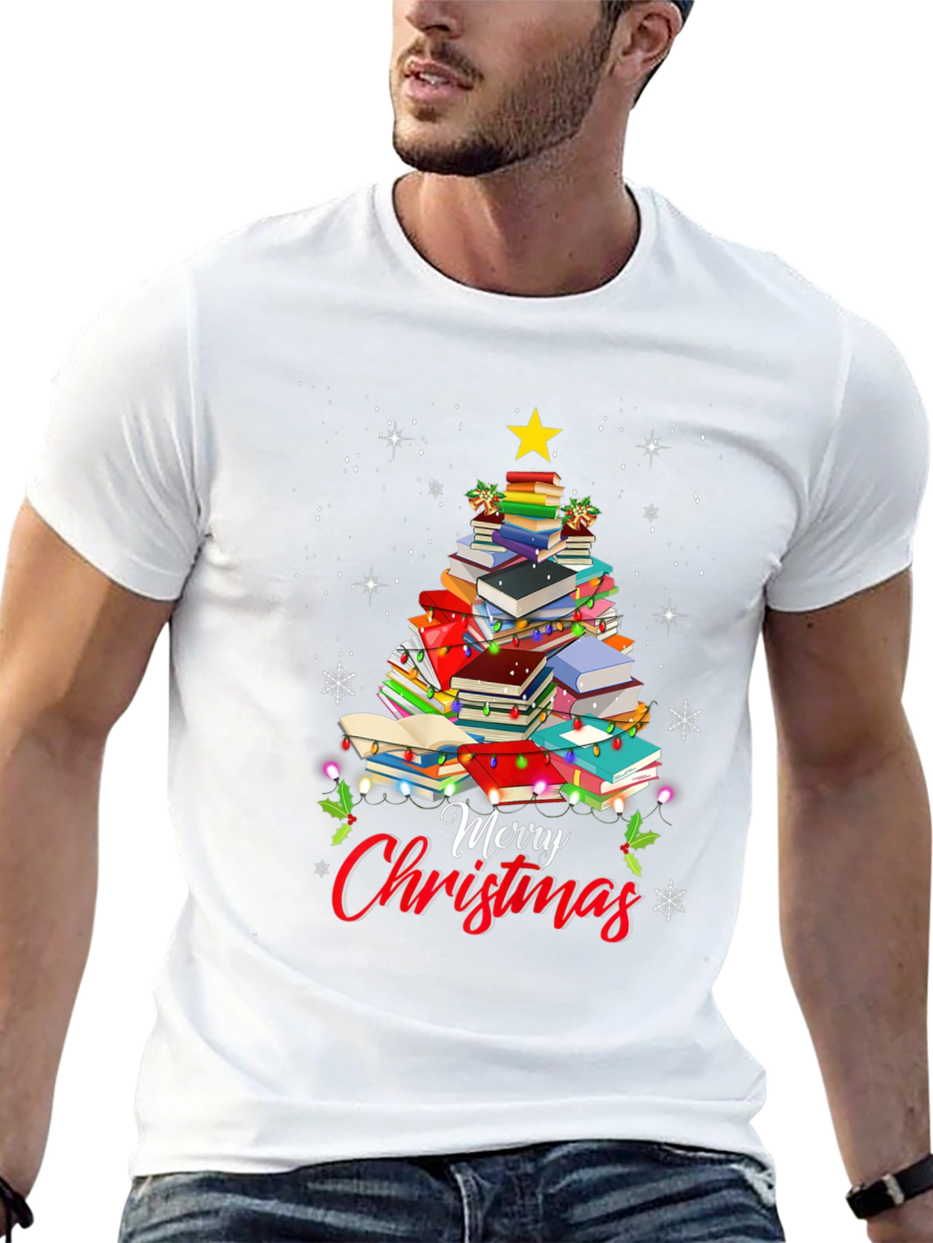 Book Christmas Tree T-Shirt