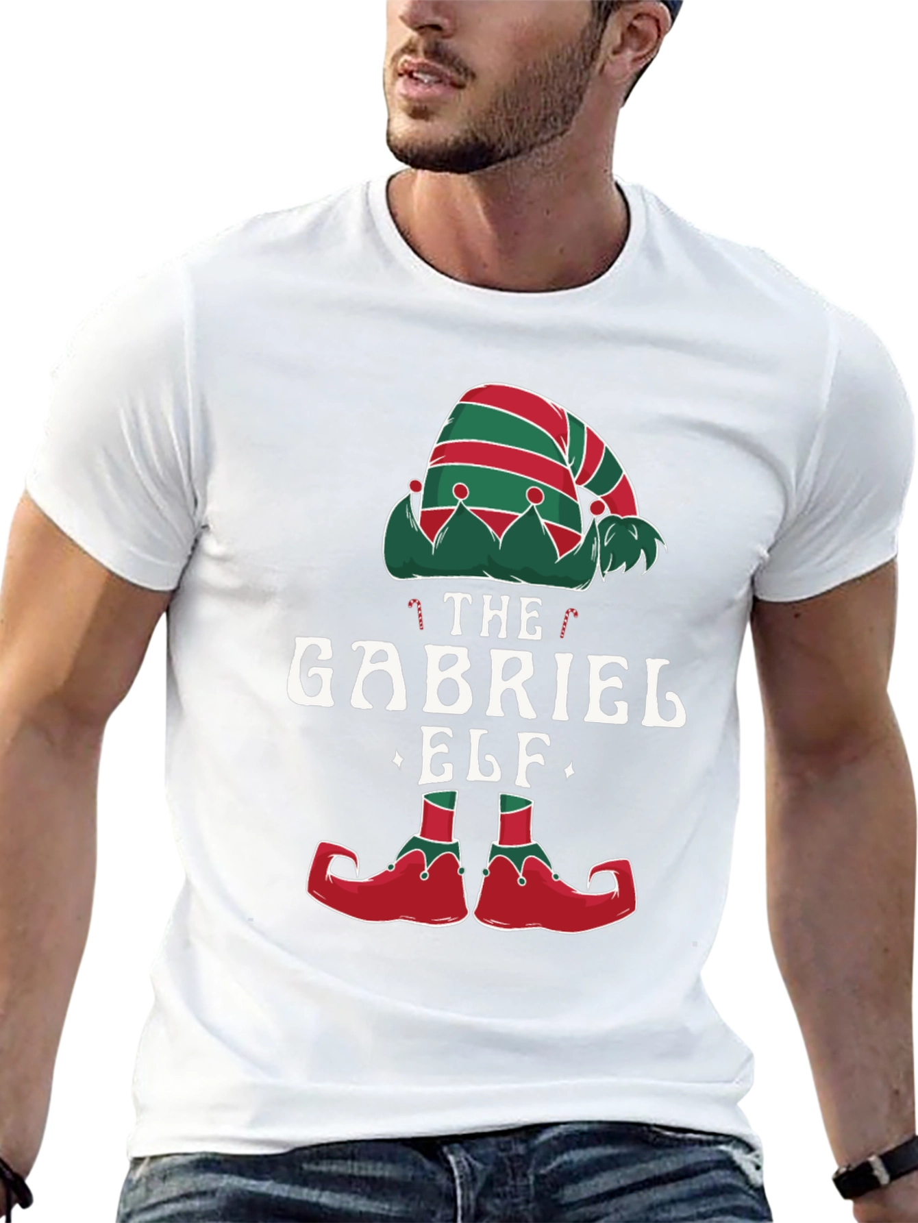 Gabriel Elf Christmas T-Shirt Festive Holiday Tee