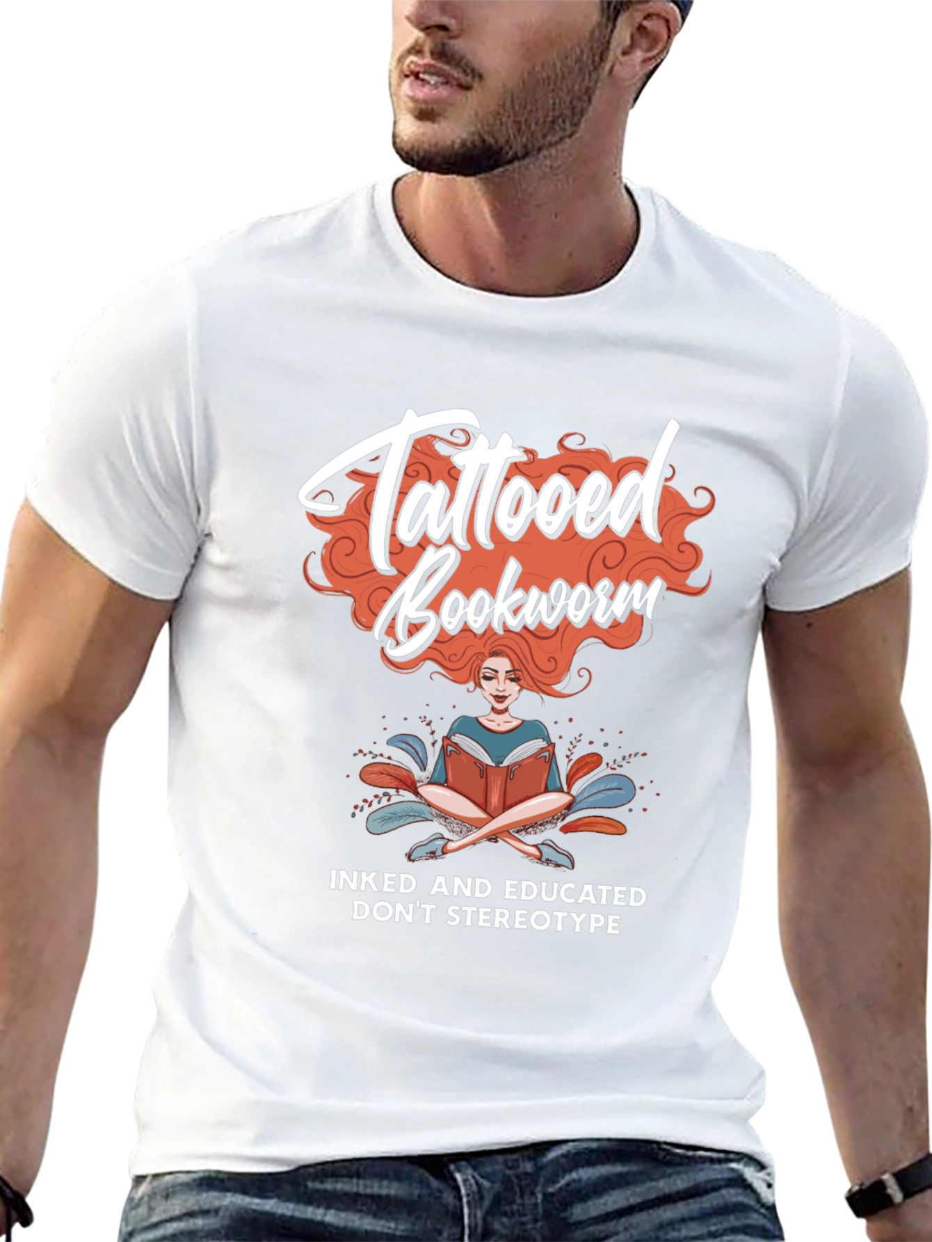 Tattooed Bookworm Graphic Tee - Inked & Educated
