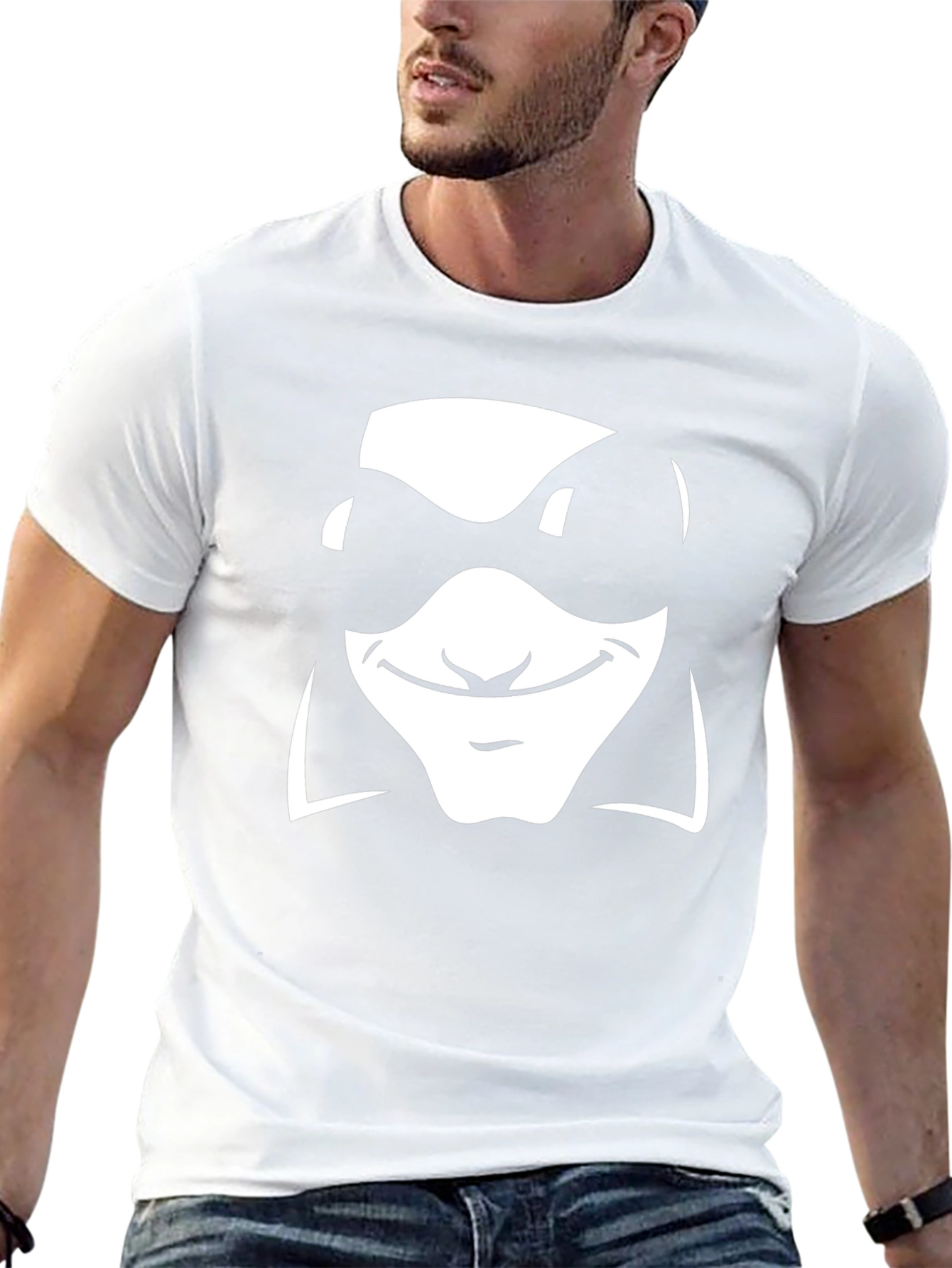 Cool Character Graphic Tee - Black Cotton Blend