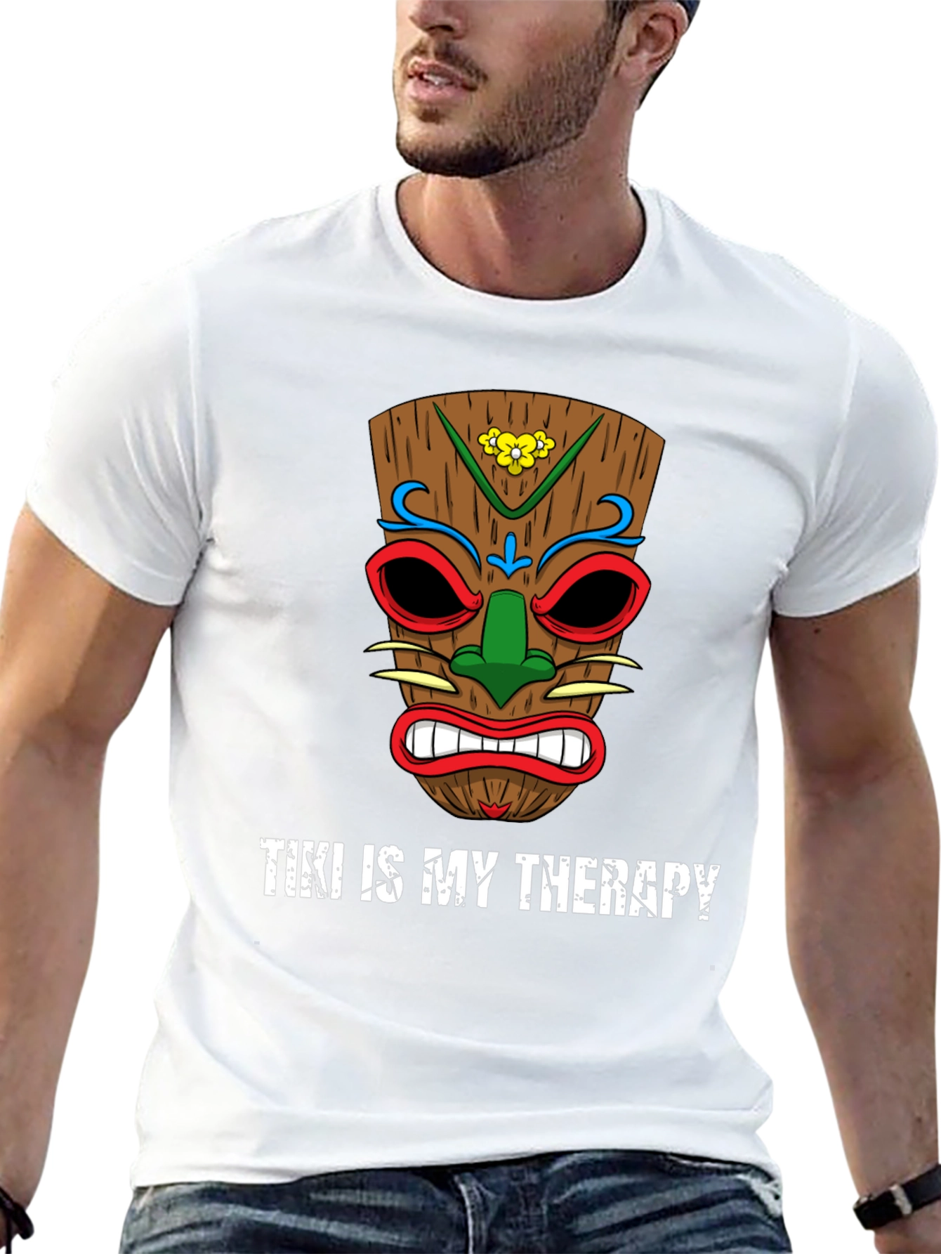 Tiki Is My Therapy T-Shirt Novelty Graphic Tee