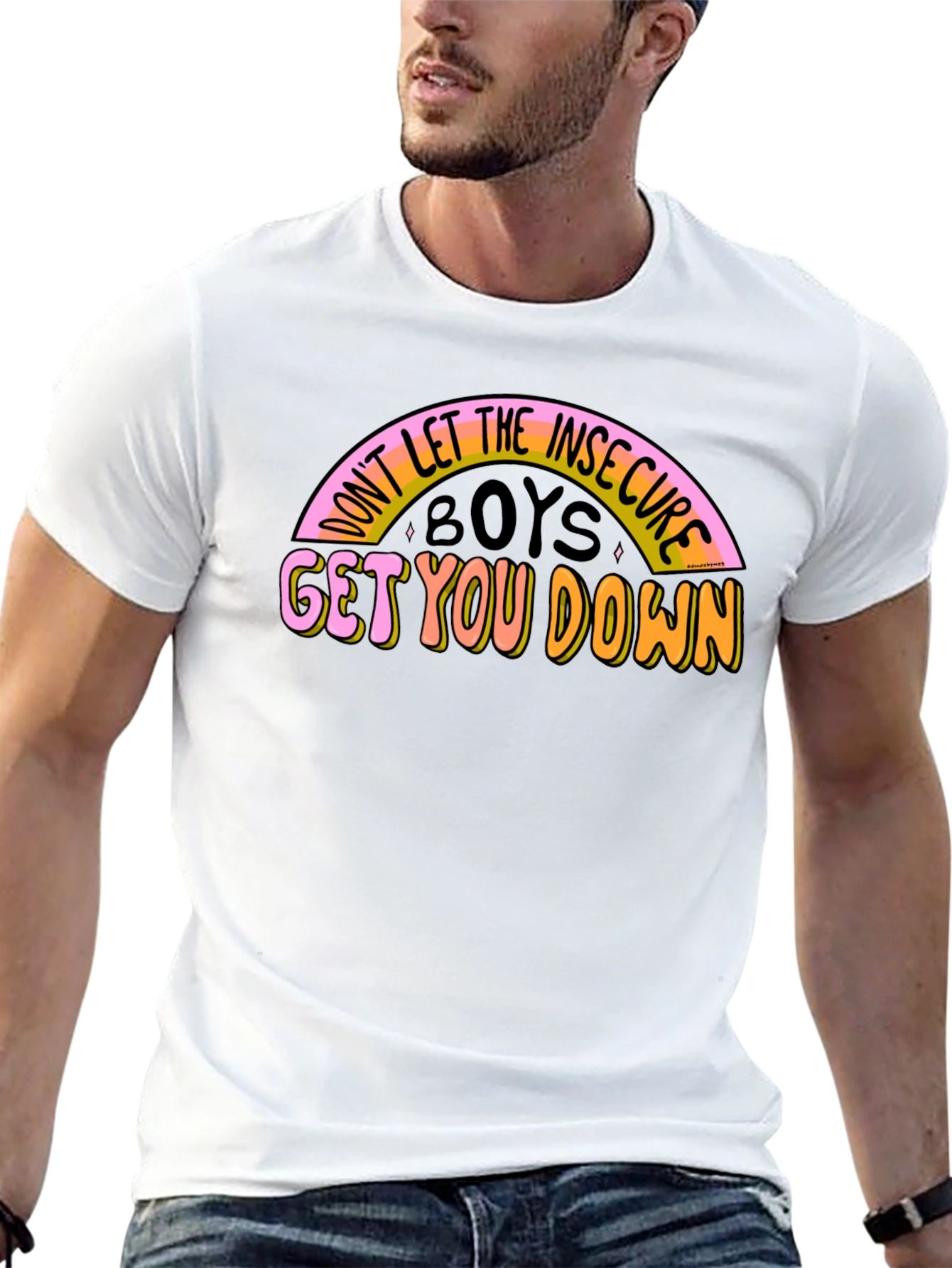 Insecure Boys Graphic Tee - Positive Message