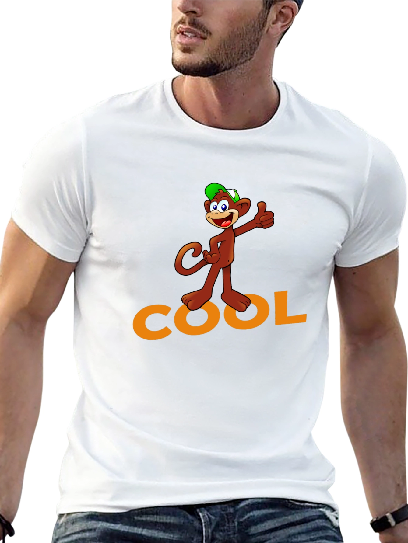 Cool Monkey Graphic Tee - Trendy Fun Design