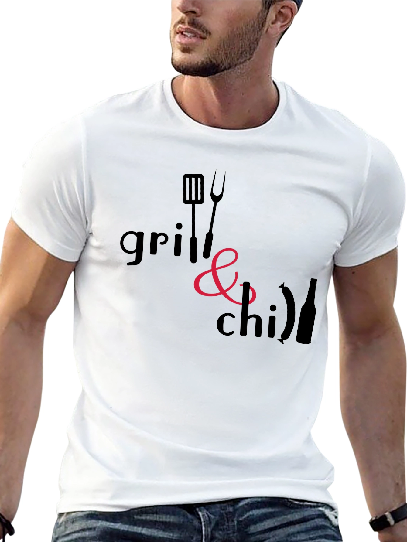 Grill & Chill Black T-Shirt - BBQ Ready