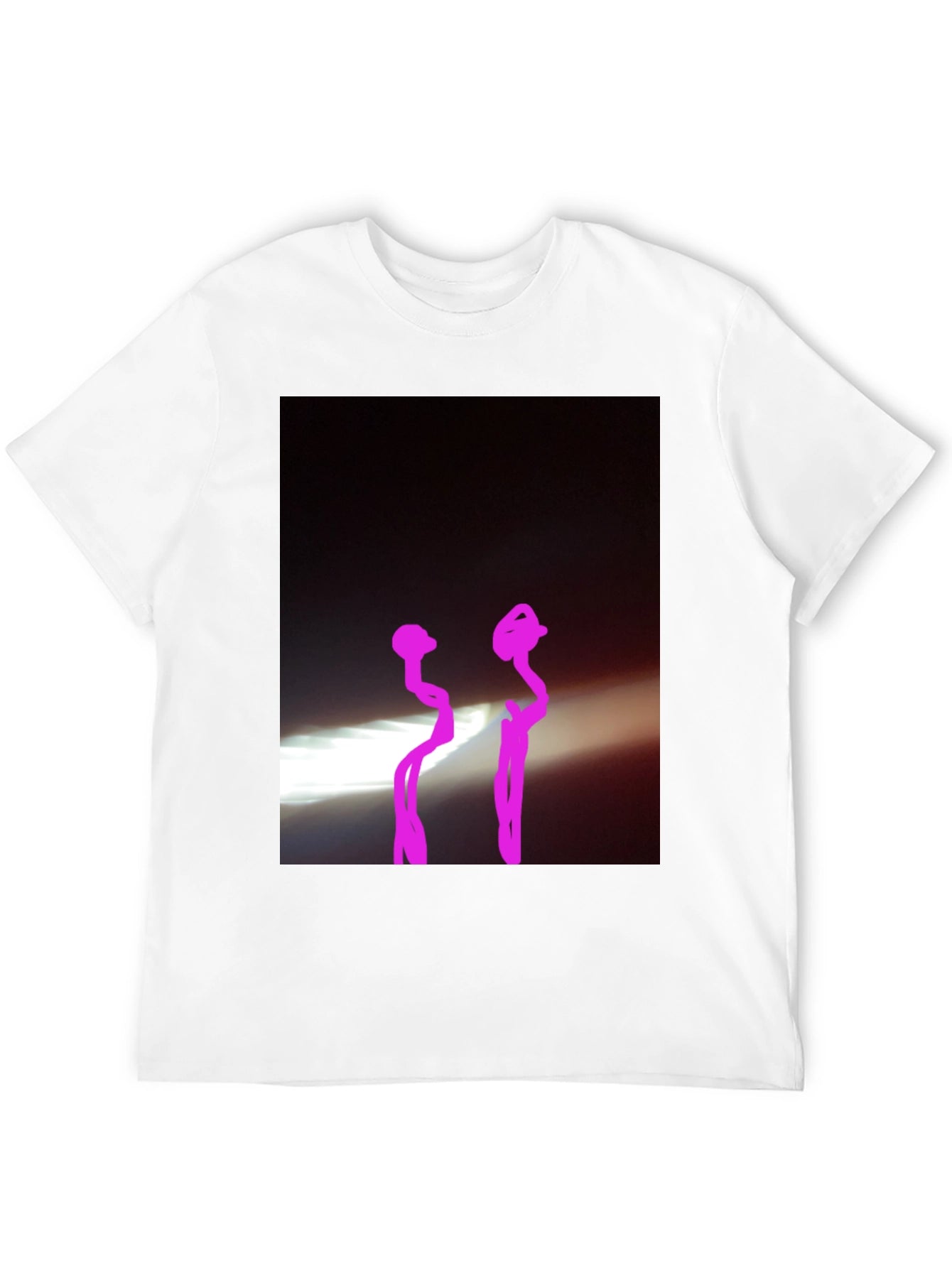 Black Graphic Tee with Abstract Design