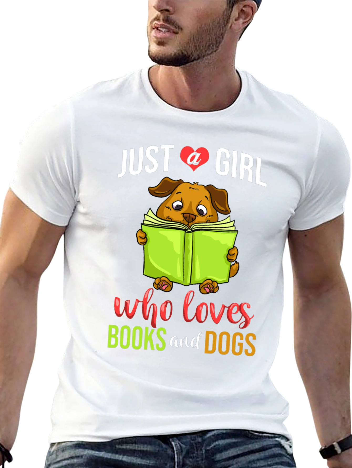 Just a Girl Who Loves Books and Dogs T-Shirt