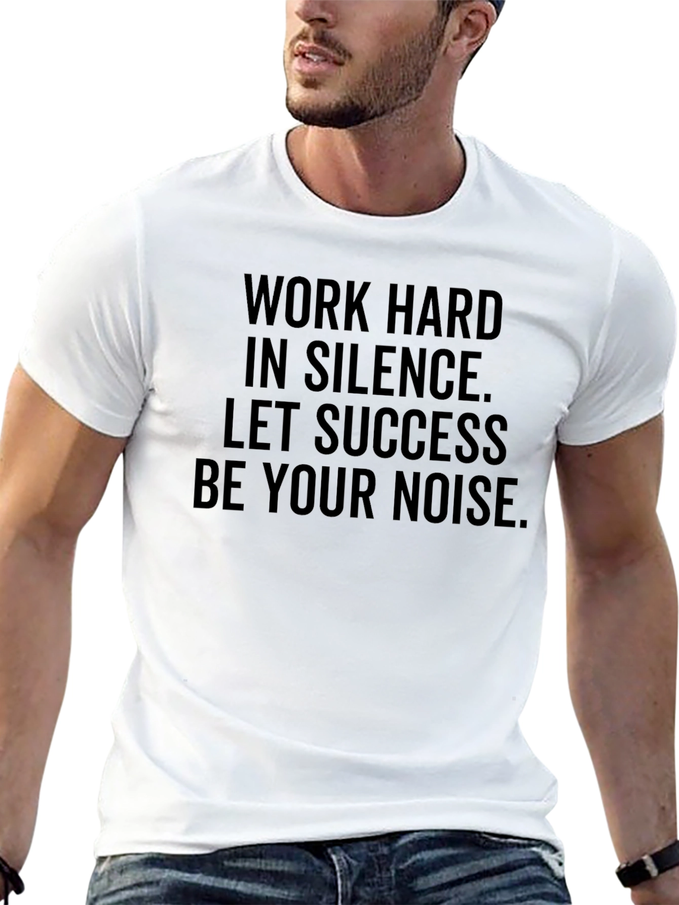 Work Hard Success Noise Black T-Shirt