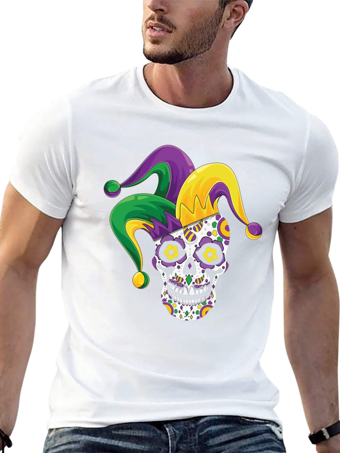 Mardi Gras Sugar Skull T-Shirt