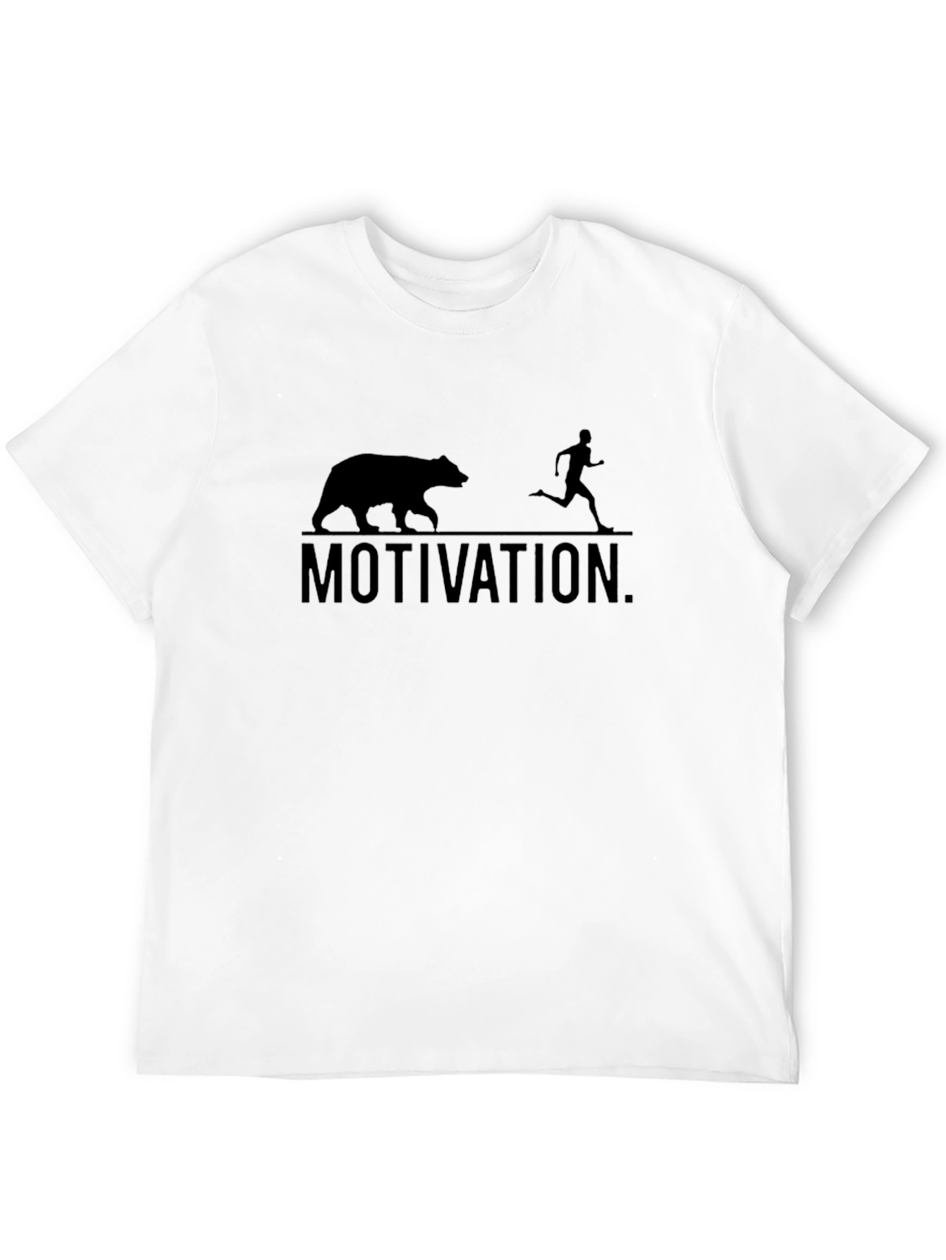 Motivation Bear Chase Graphic Tee - Black